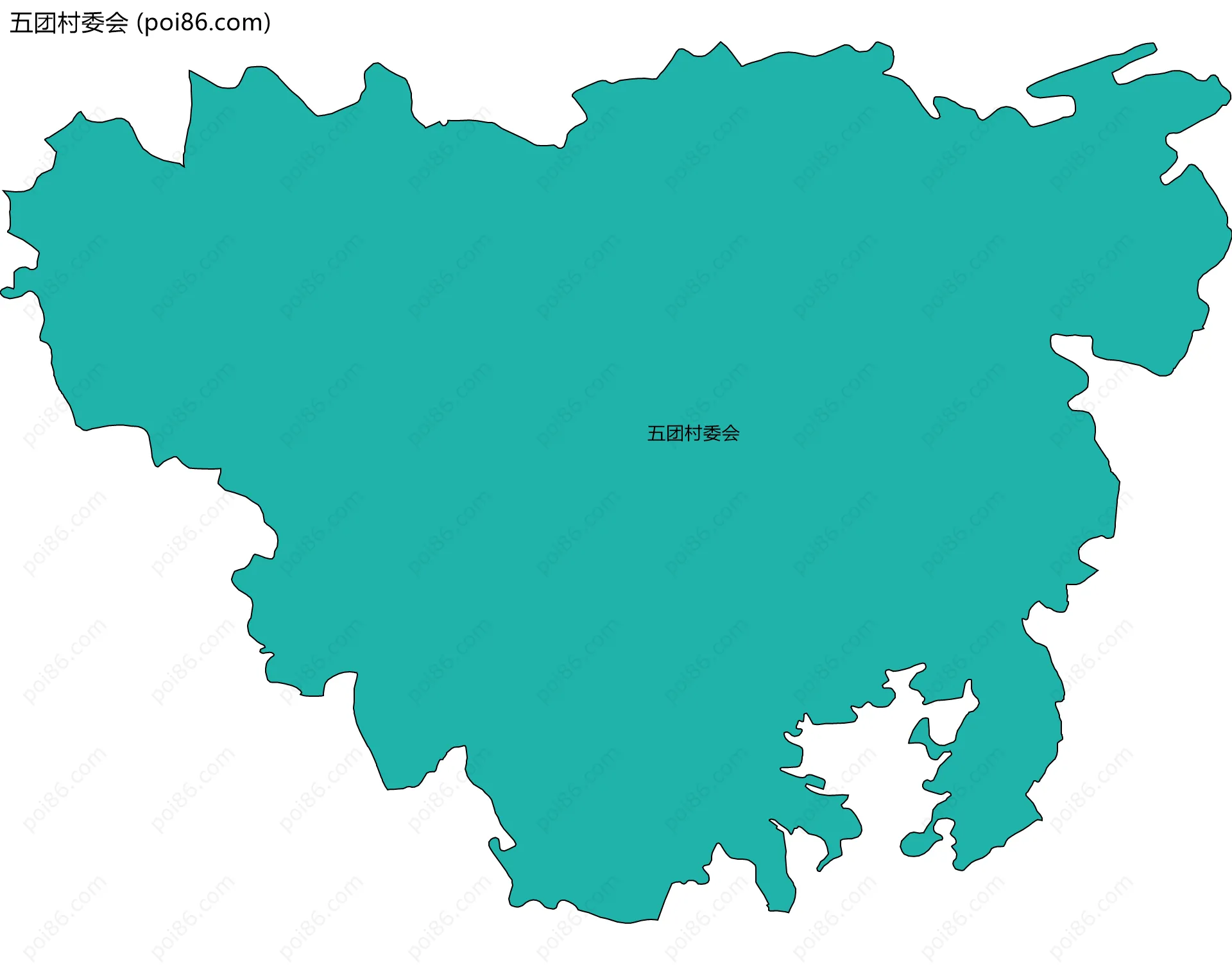 五团村委会边界地图