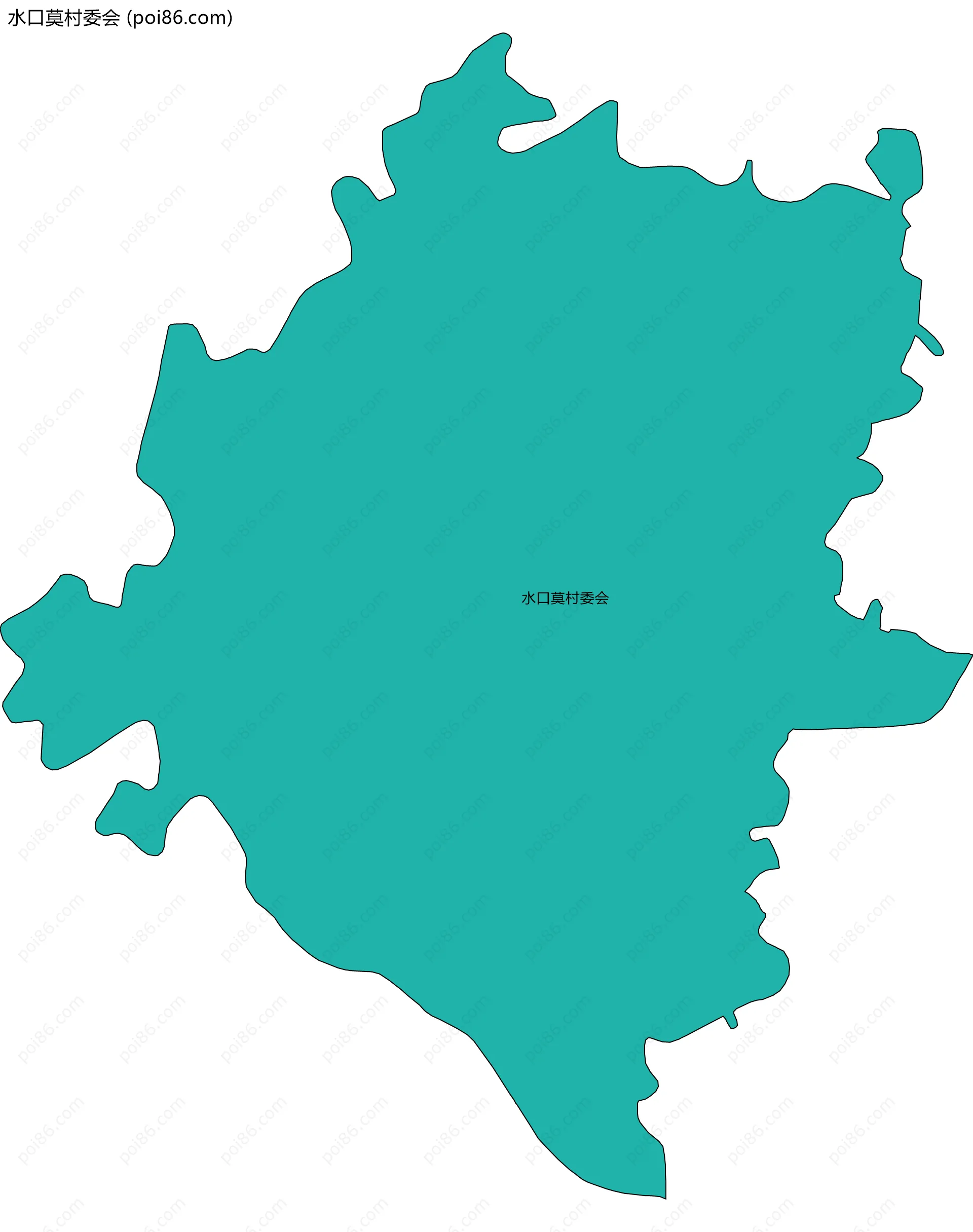 水口莫村委会边界地图