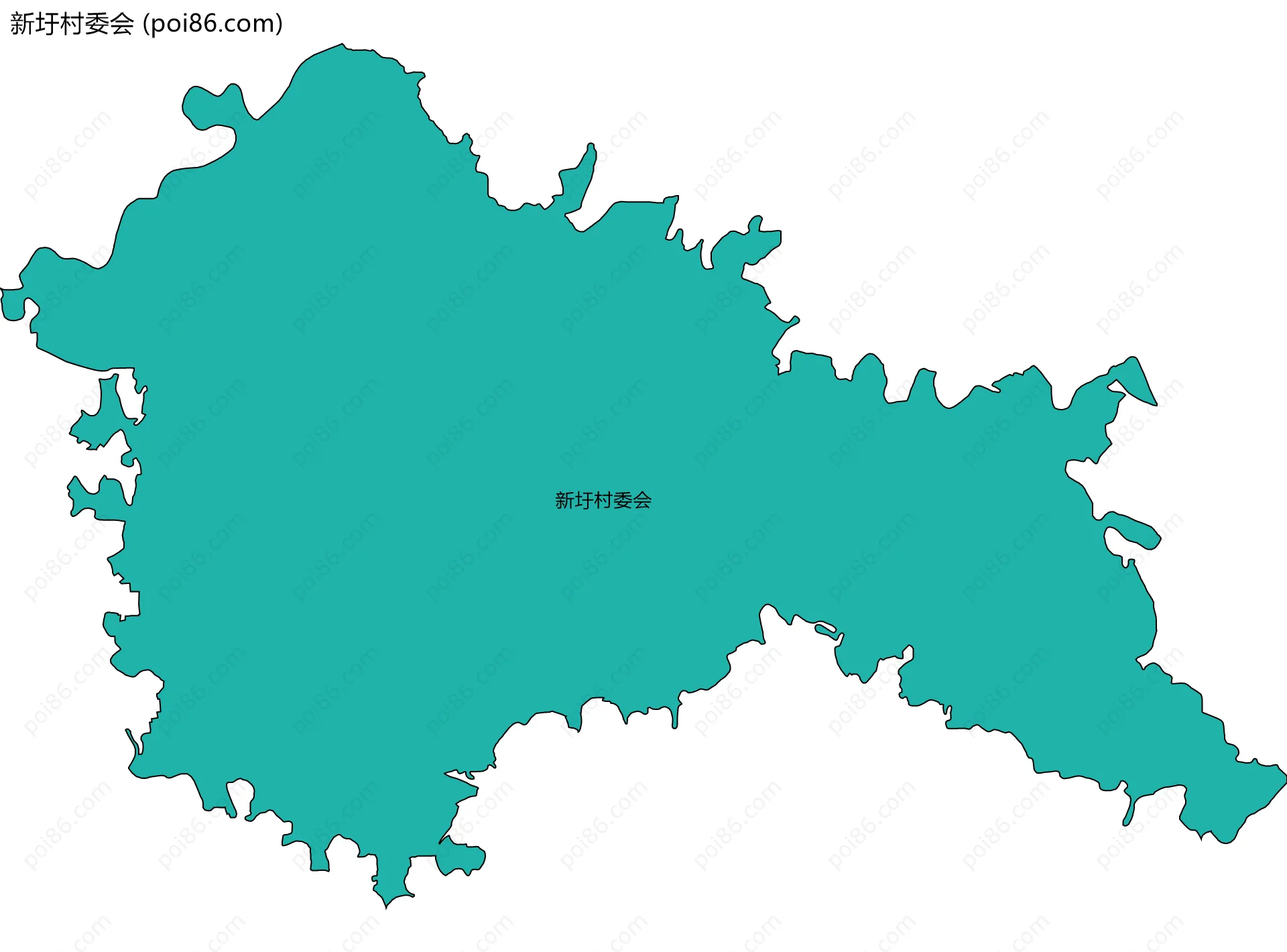 新圩村委会边界地图
