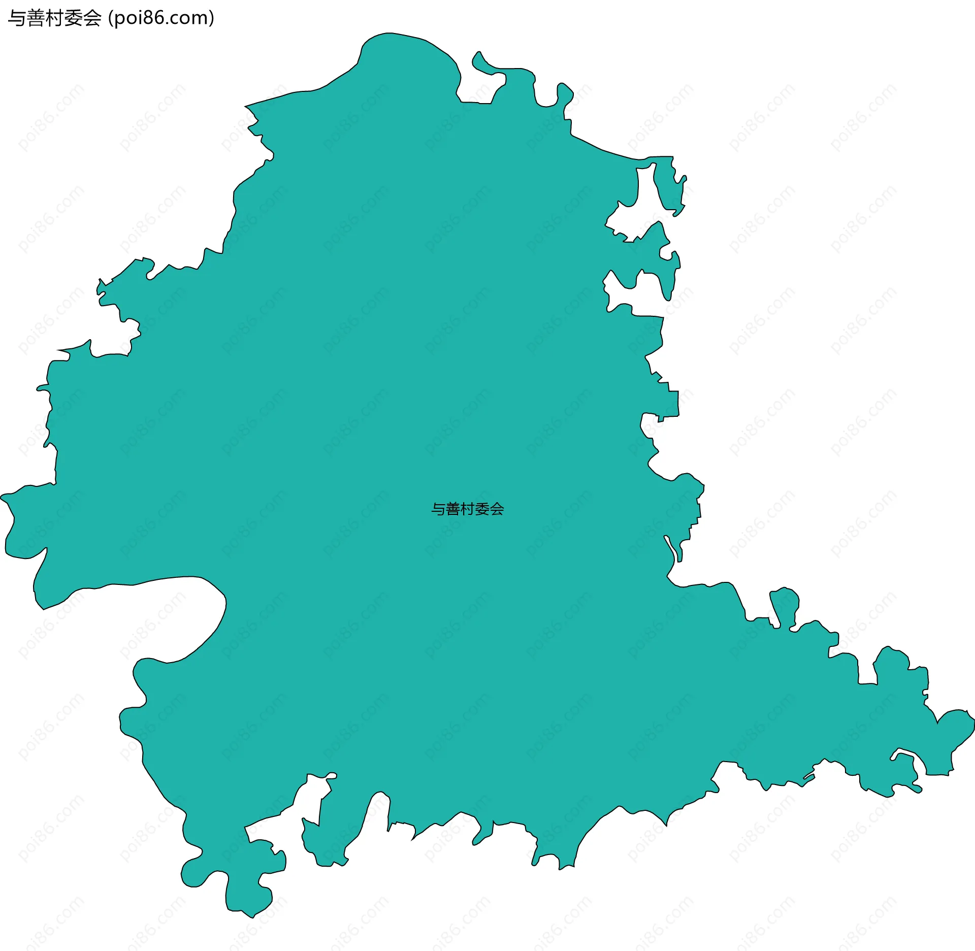 与善村委会边界地图