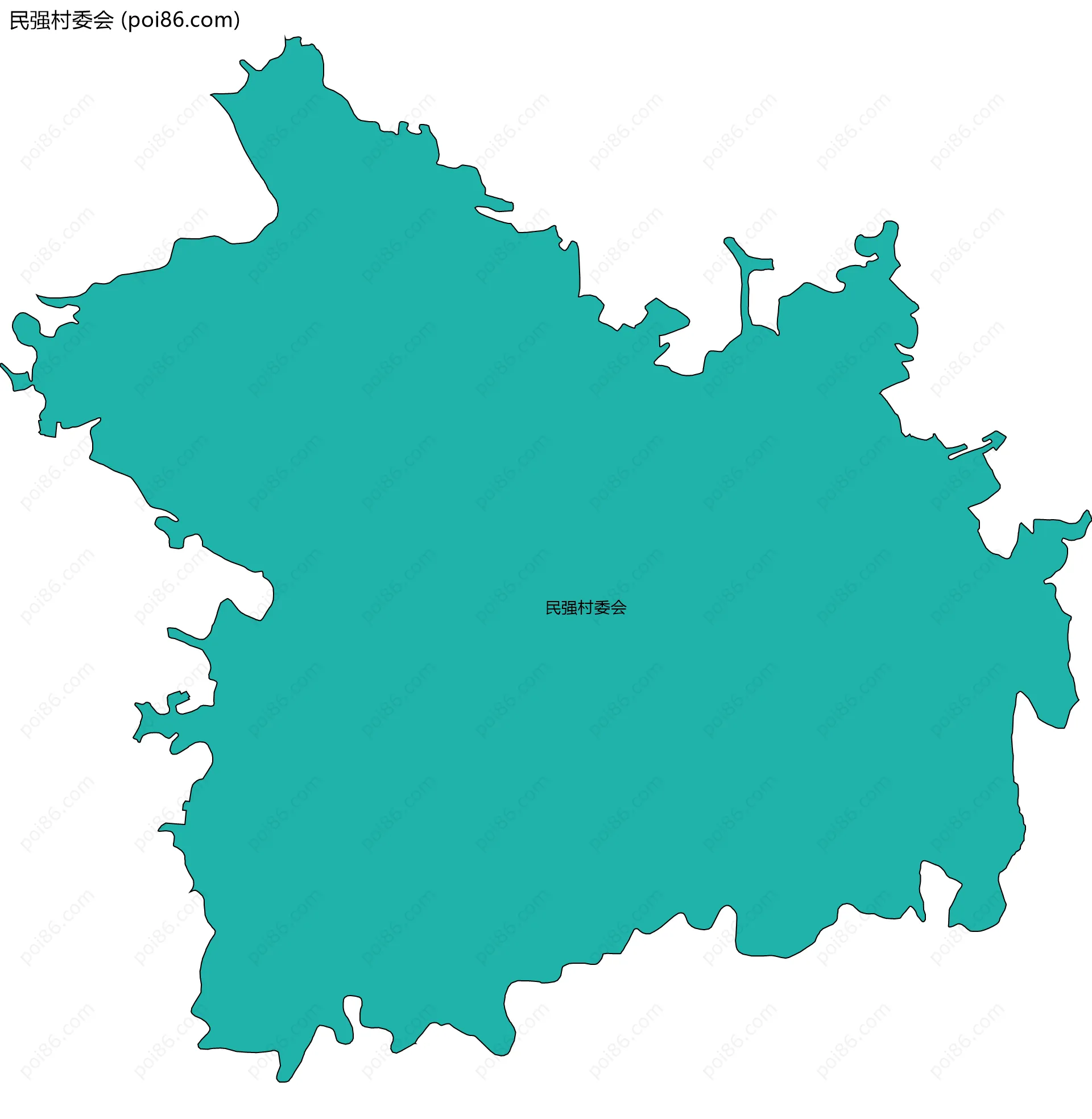 民强村委会边界地图