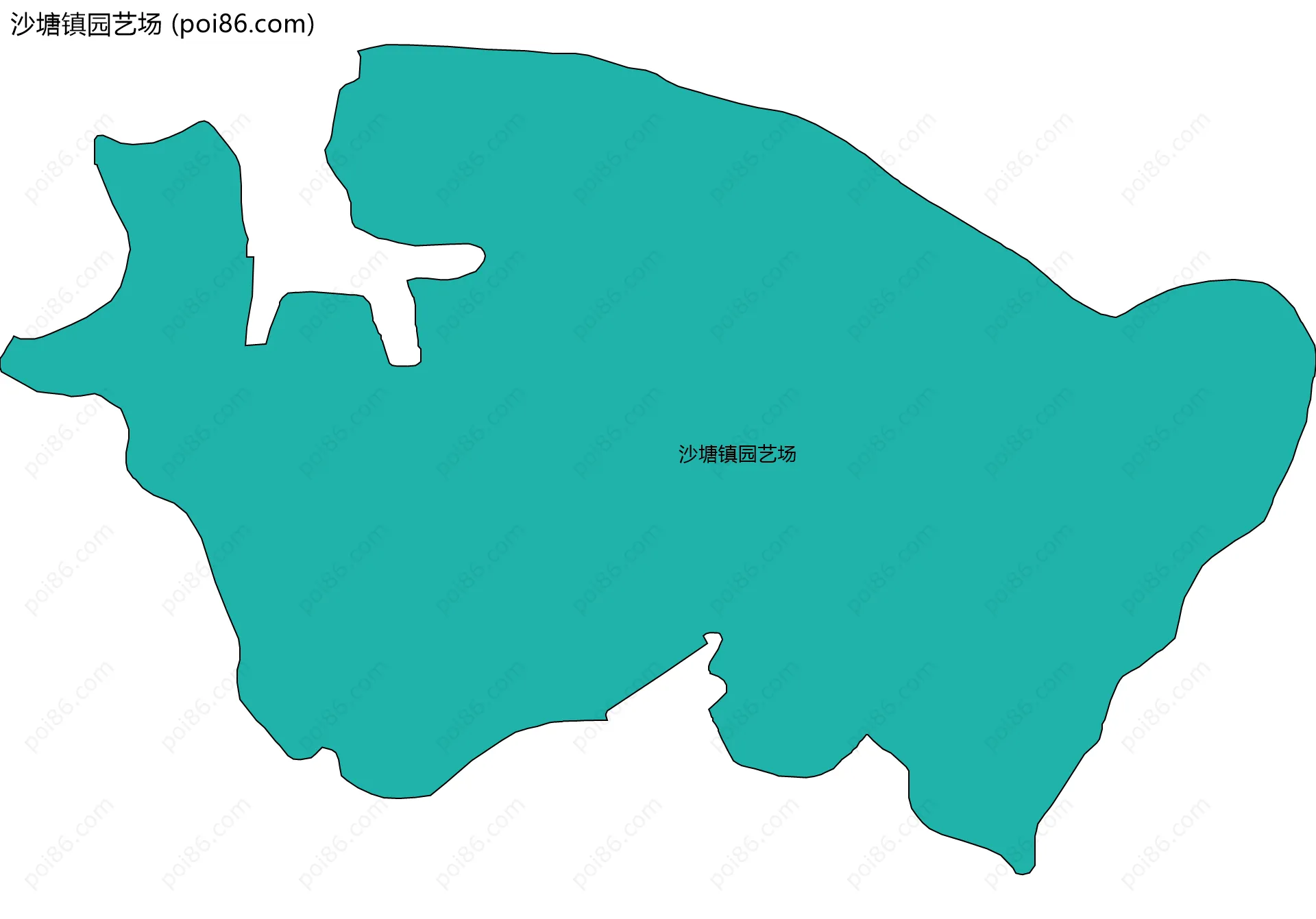 沙塘镇园艺场边界地图