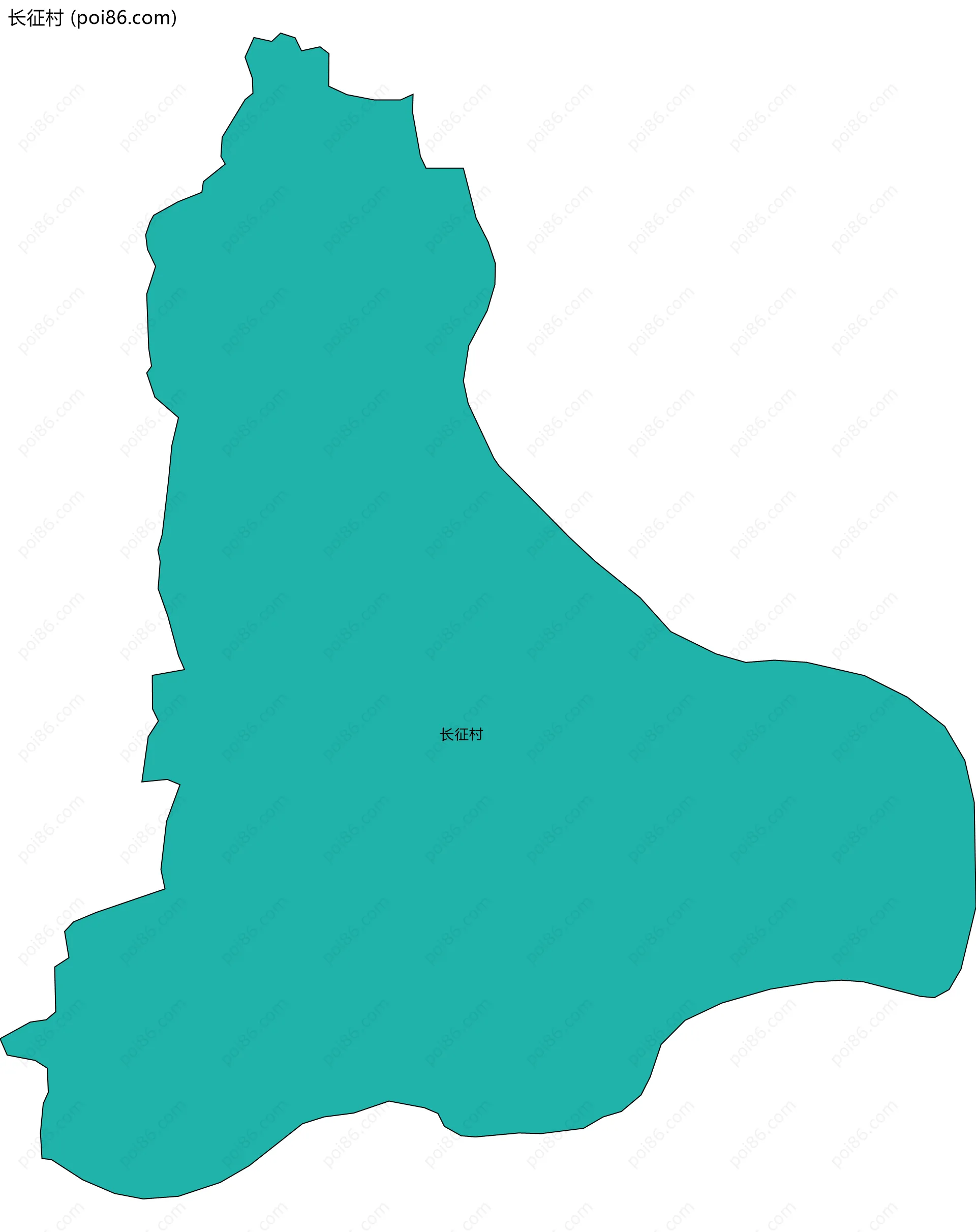 长征村边界地图