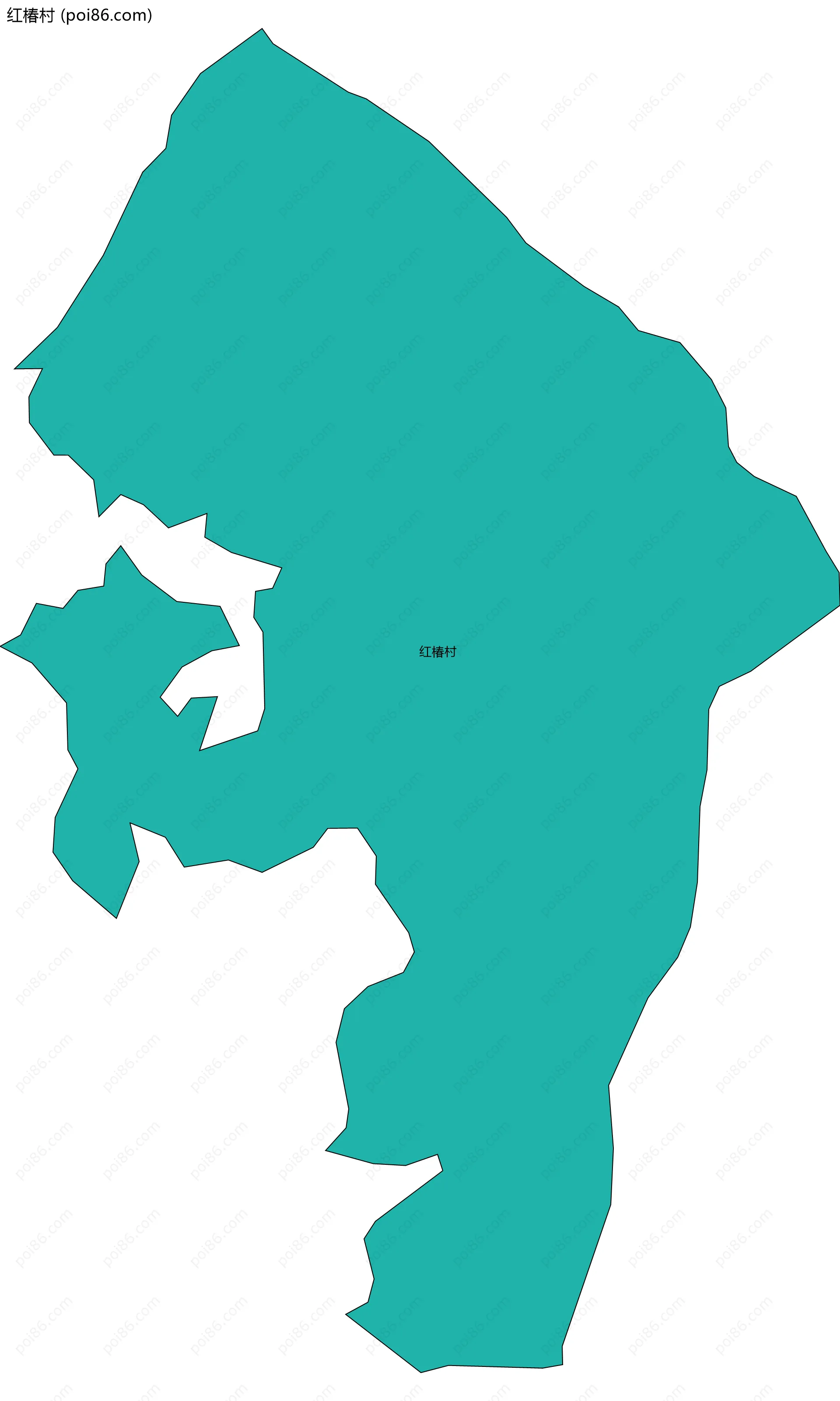 红椿村边界地图