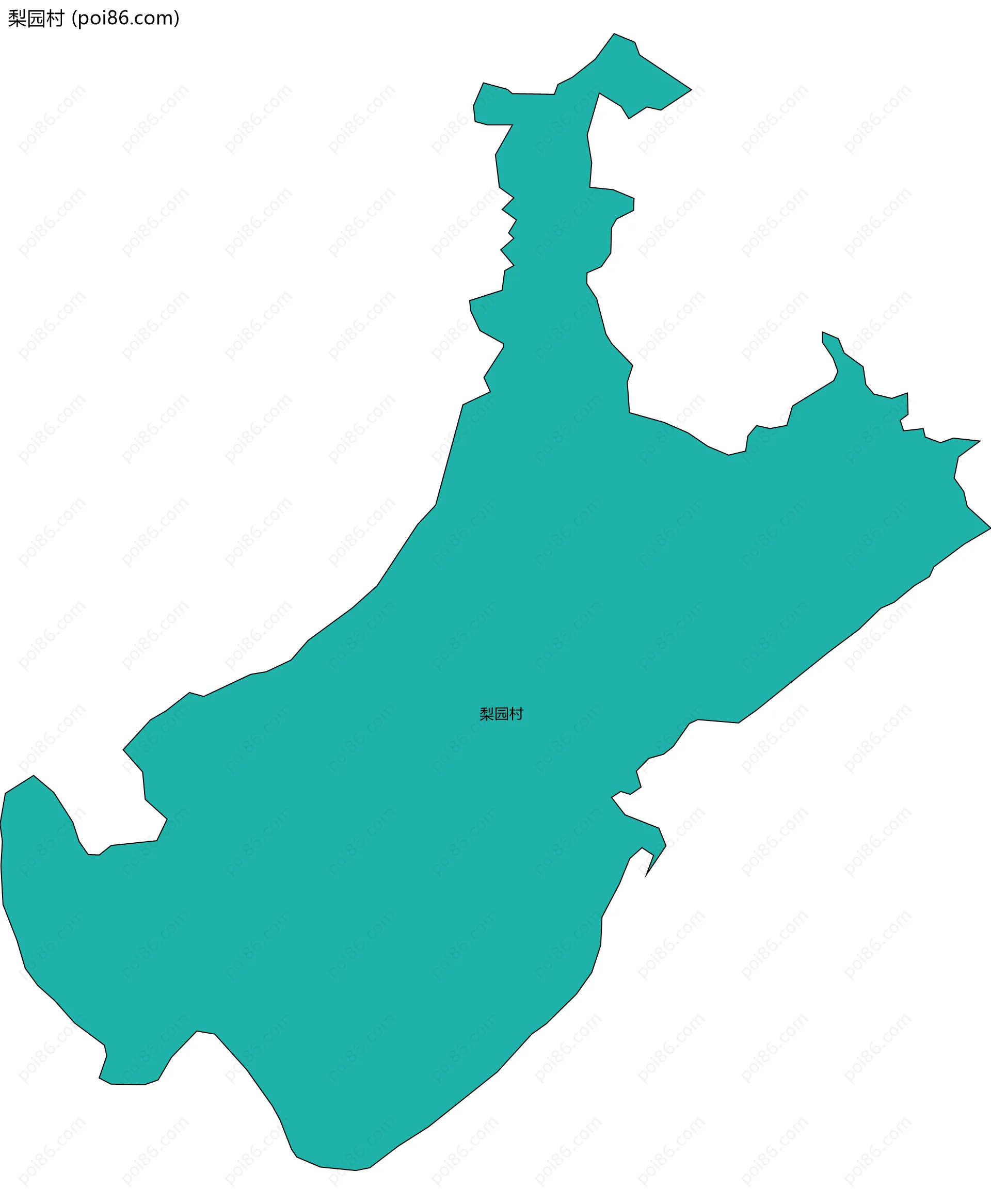 梨园村边界地图