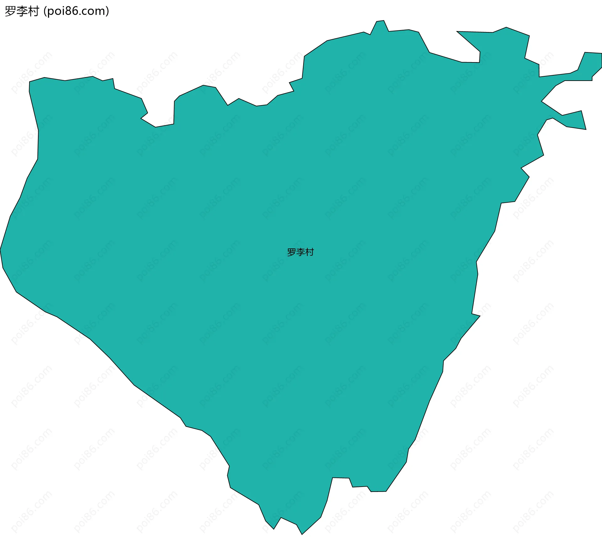 罗李村边界地图