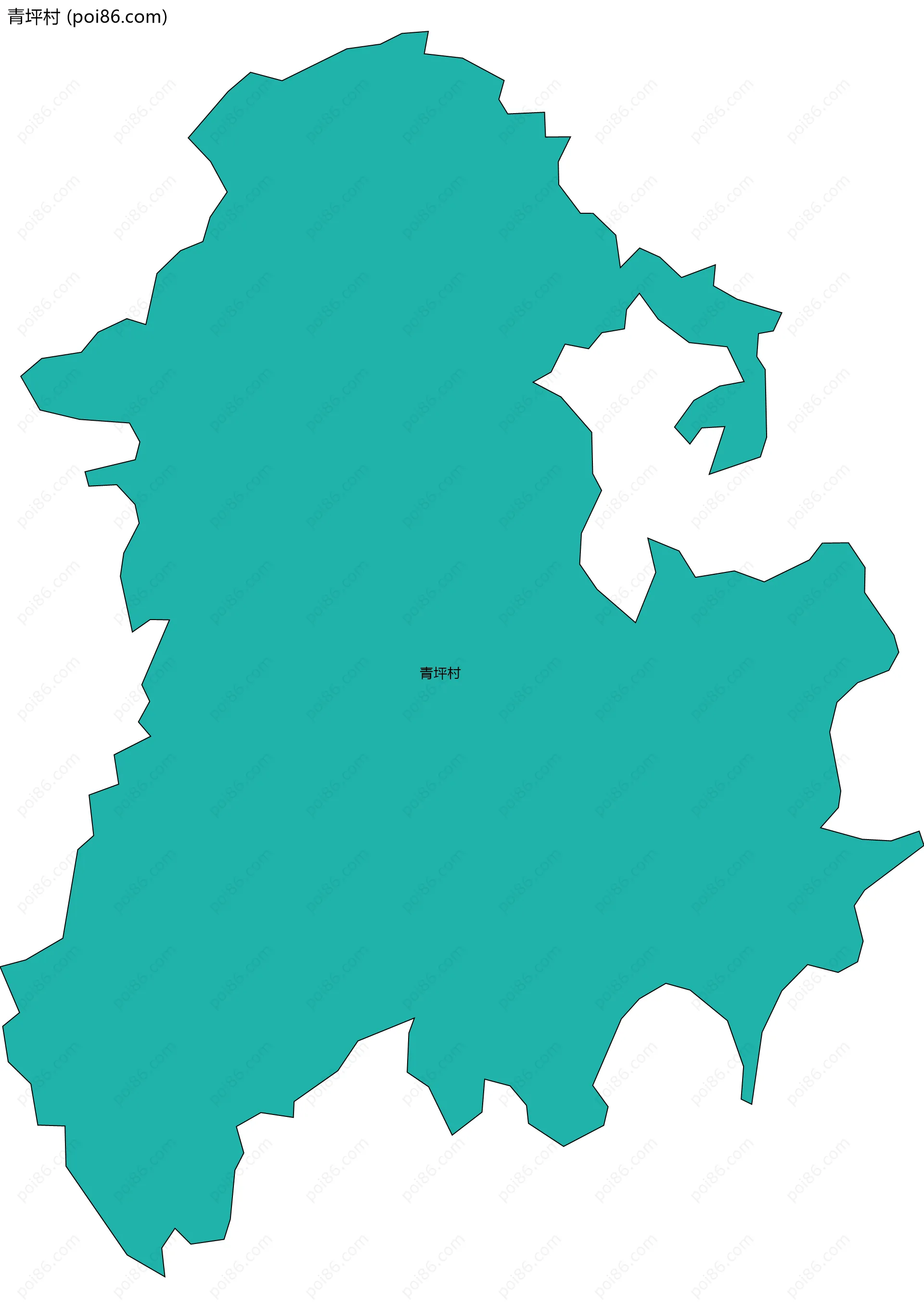 青坪村边界地图