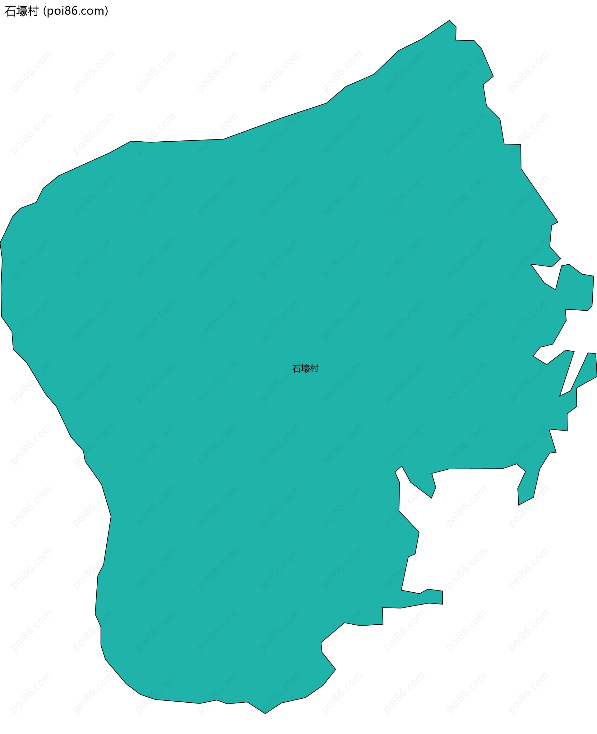 石壕村边界地图