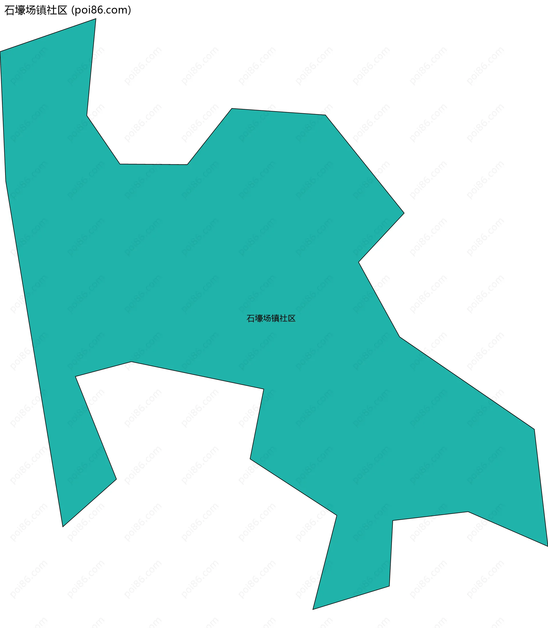 石壕场镇社区边界地图