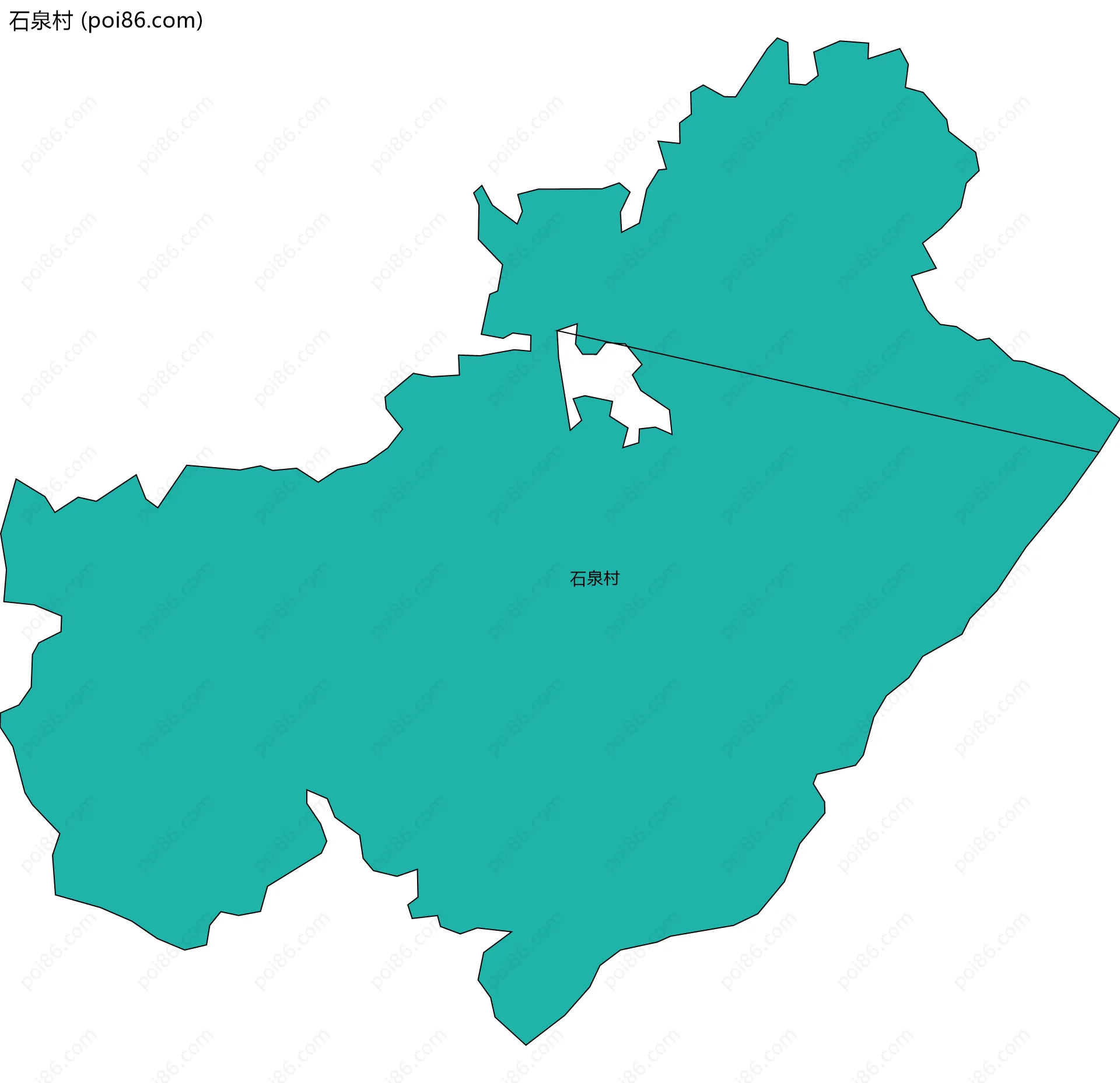 石泉村边界地图