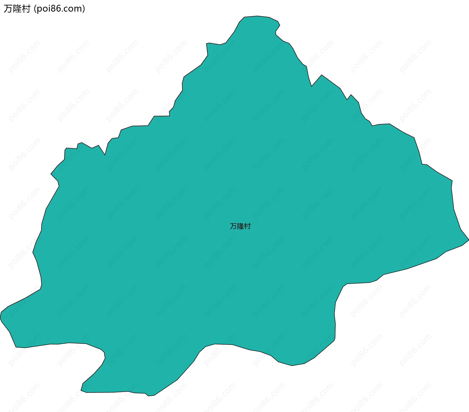 万隆村边界地图