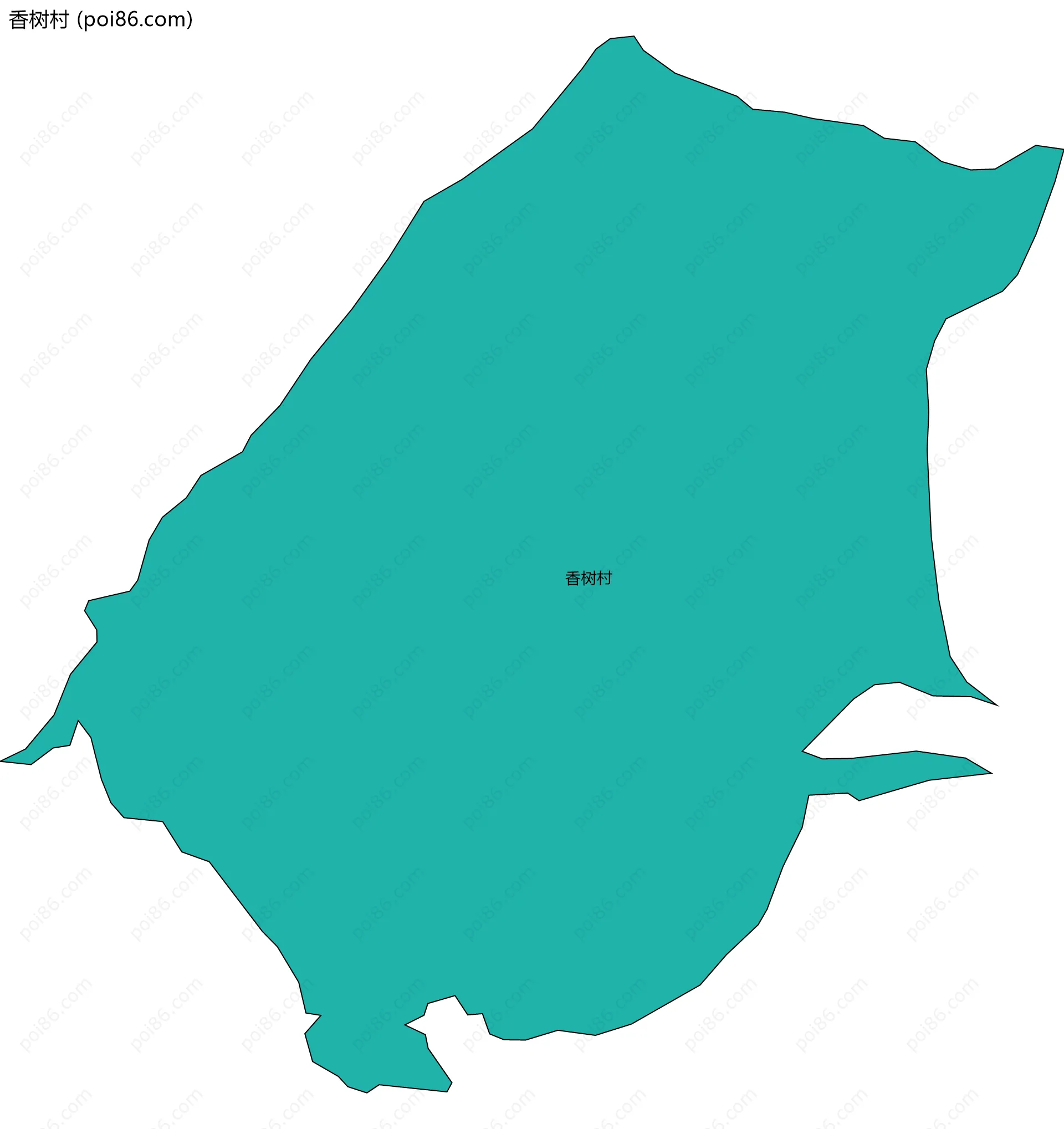 香树村边界地图