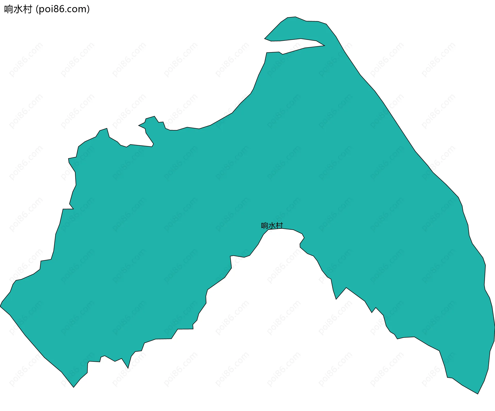 响水村边界地图