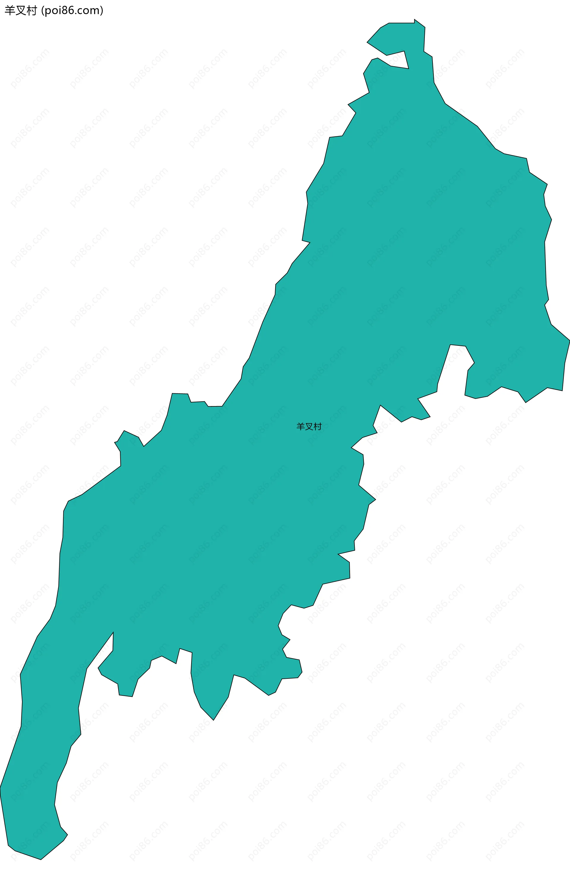 羊叉村边界地图