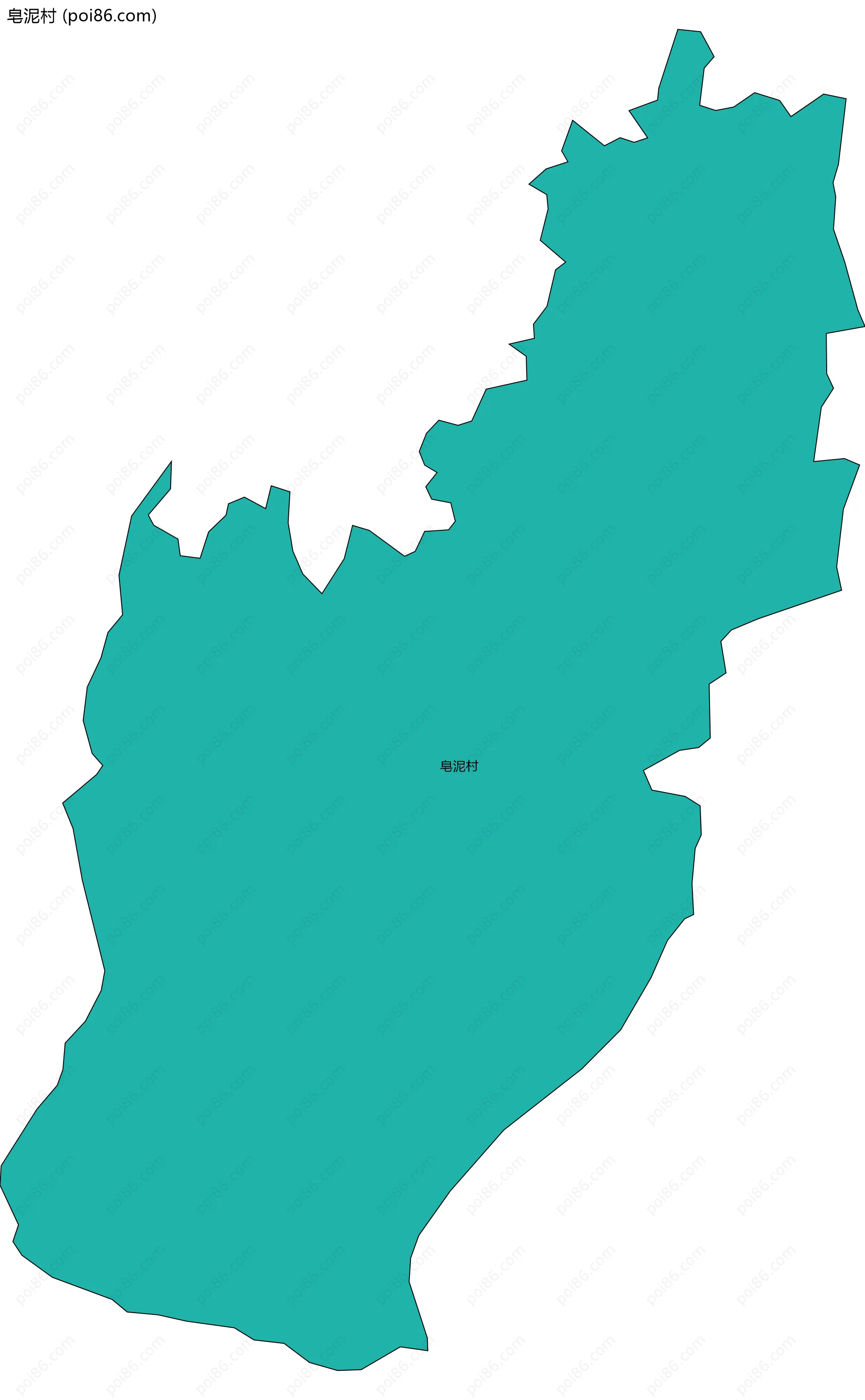 皂泥村边界地图