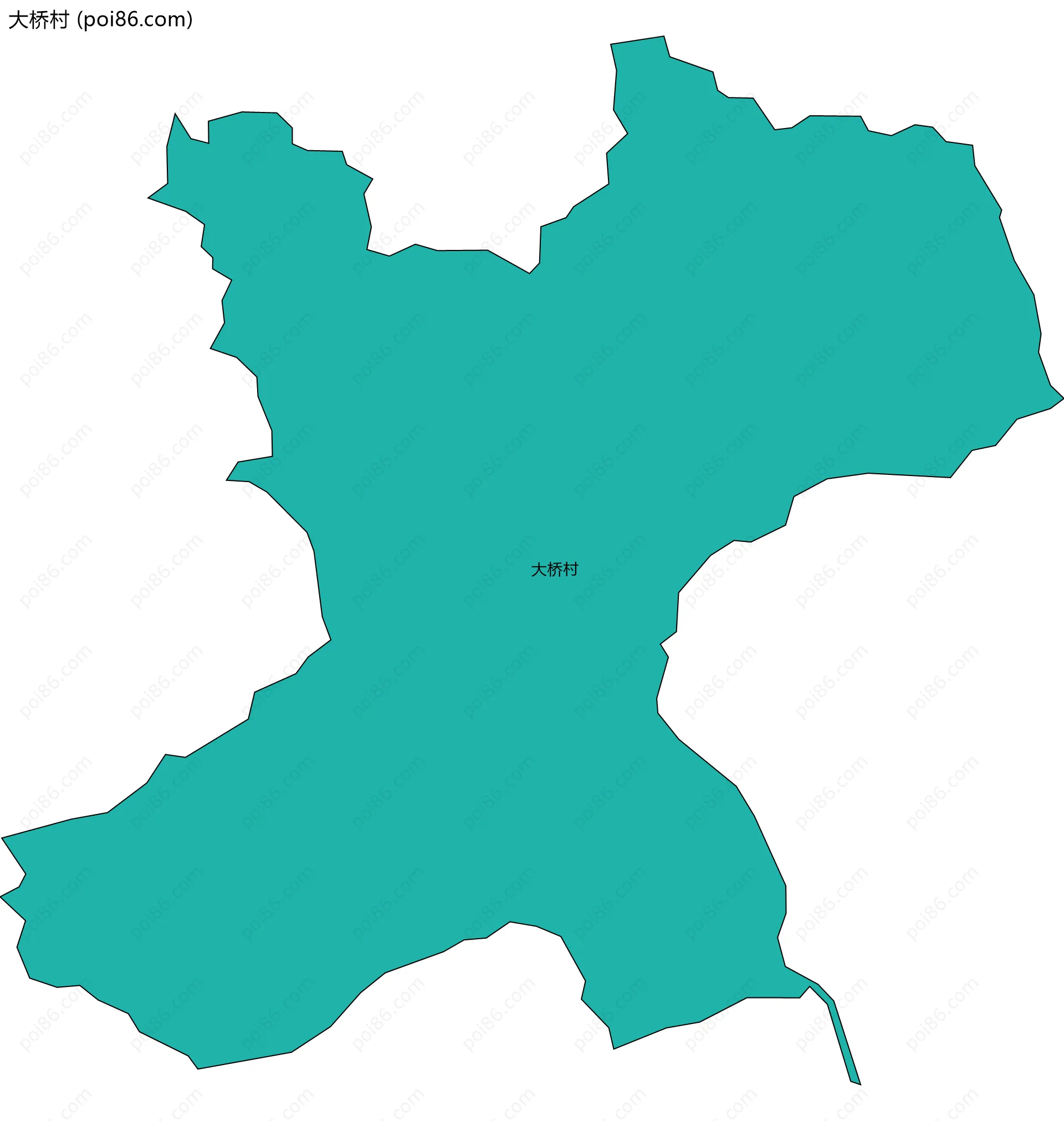大桥村边界地图