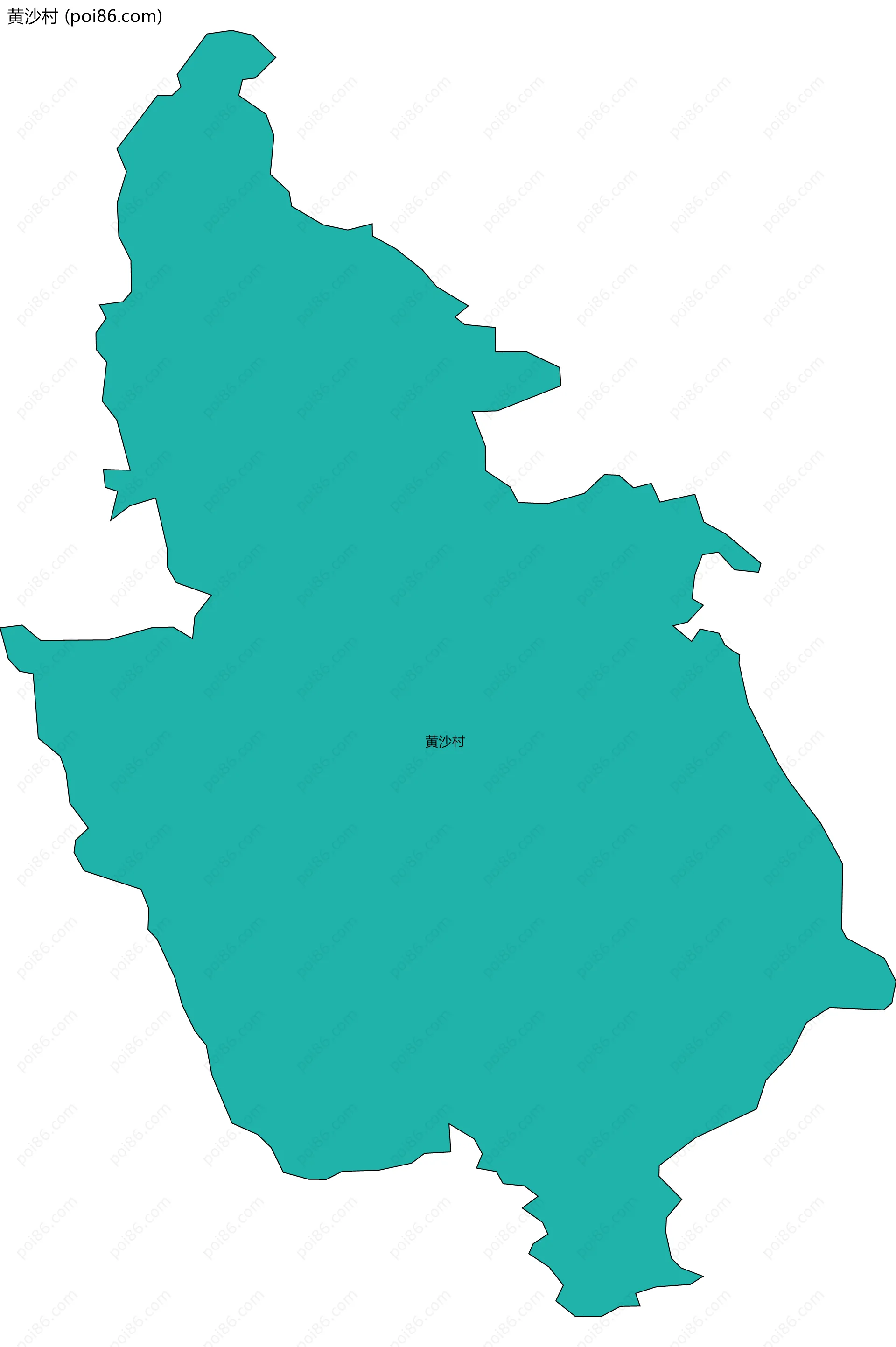 黄沙村边界地图