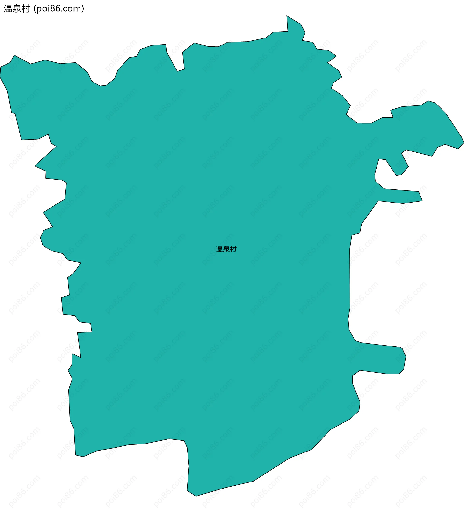 温泉村边界地图