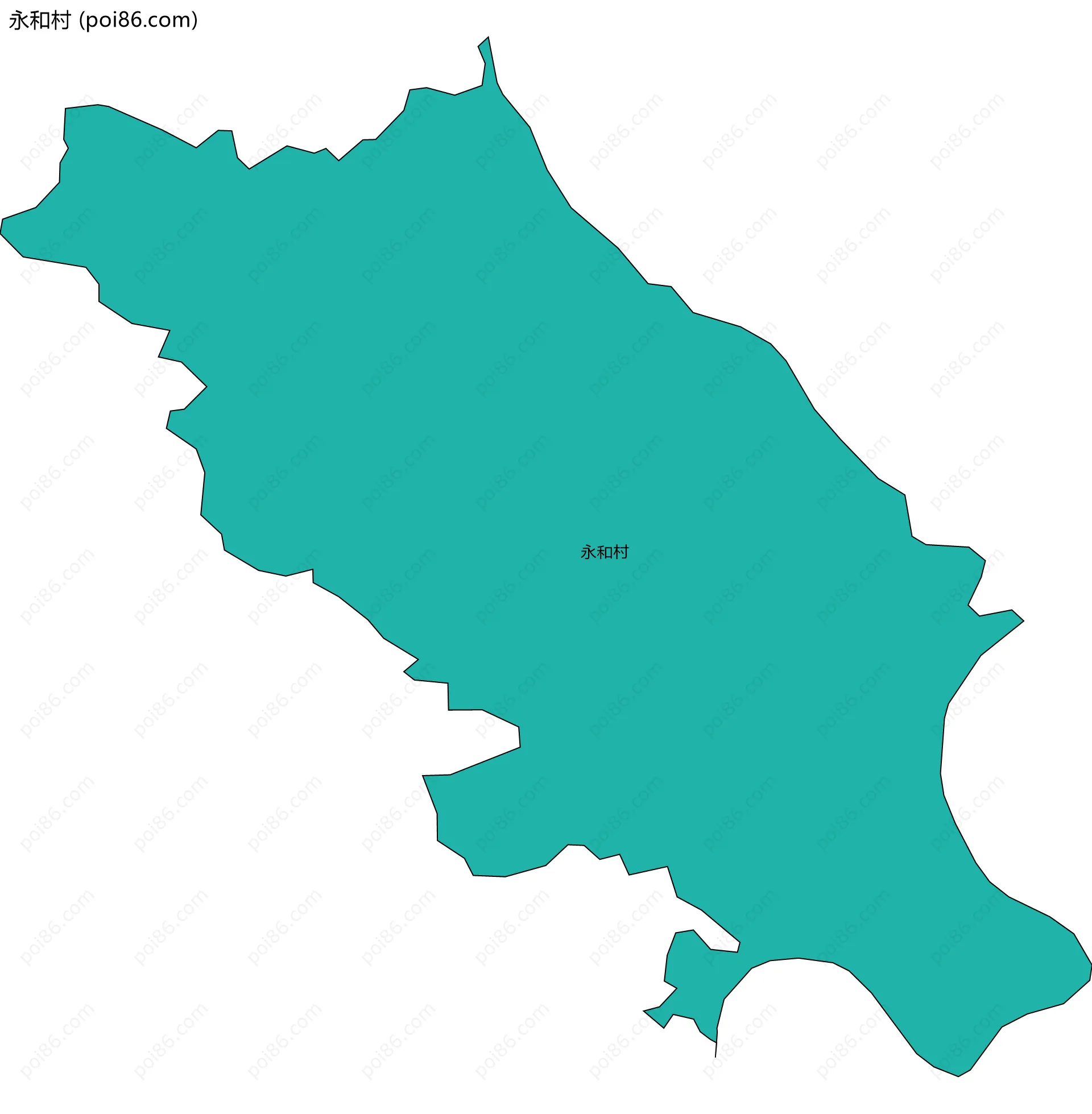 永和村边界地图
