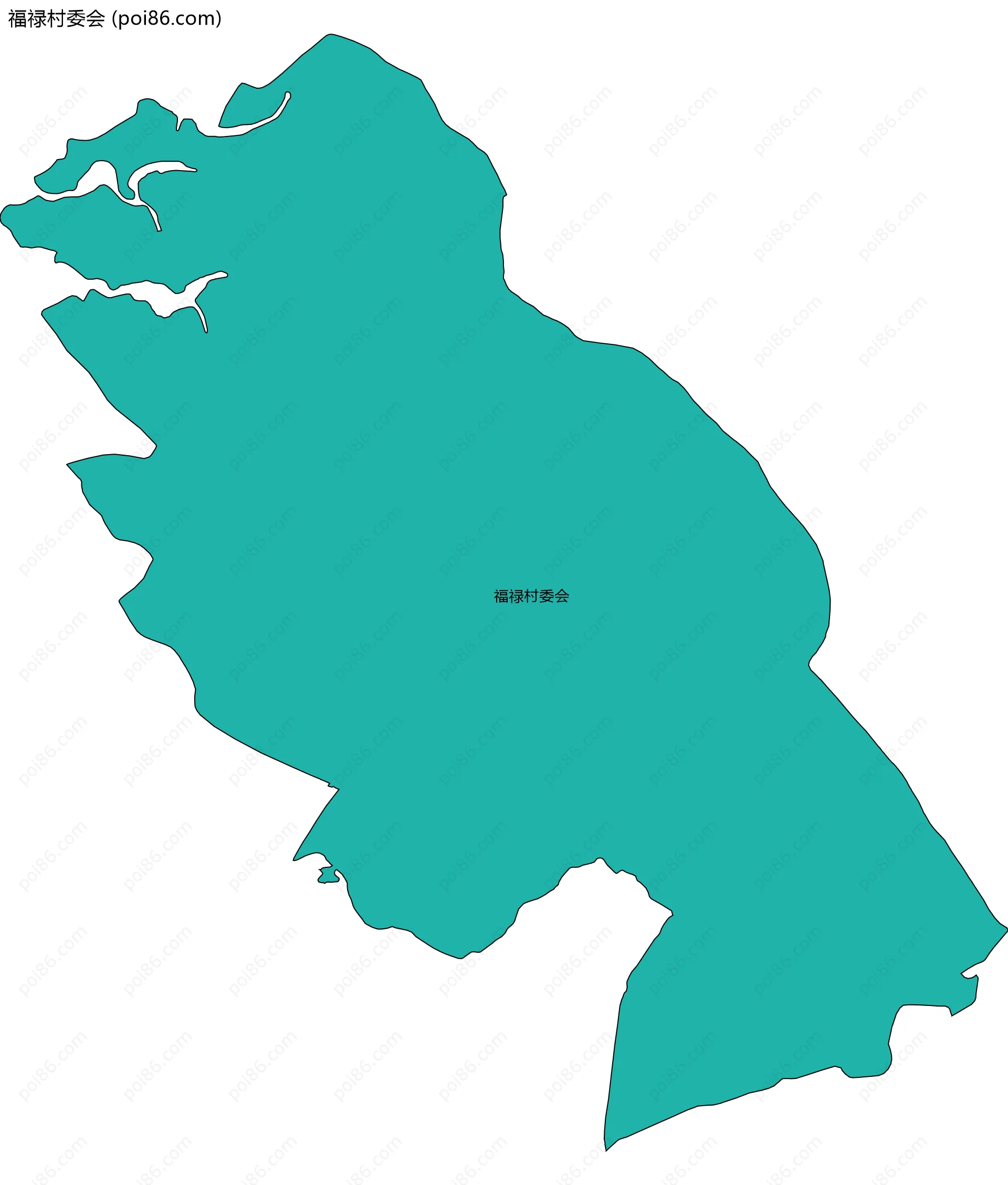 福禄村委会边界地图