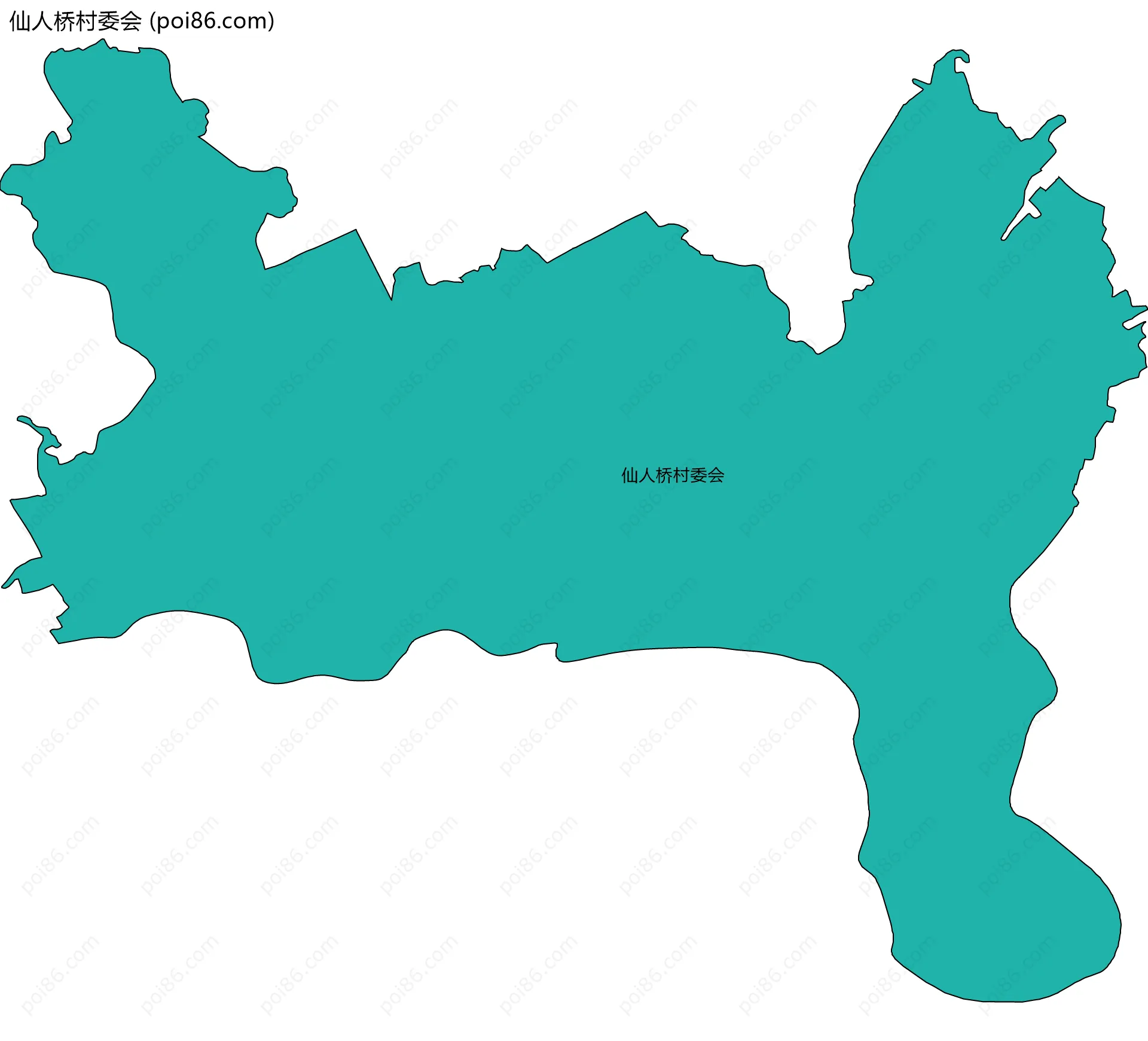仙人桥村委会边界地图