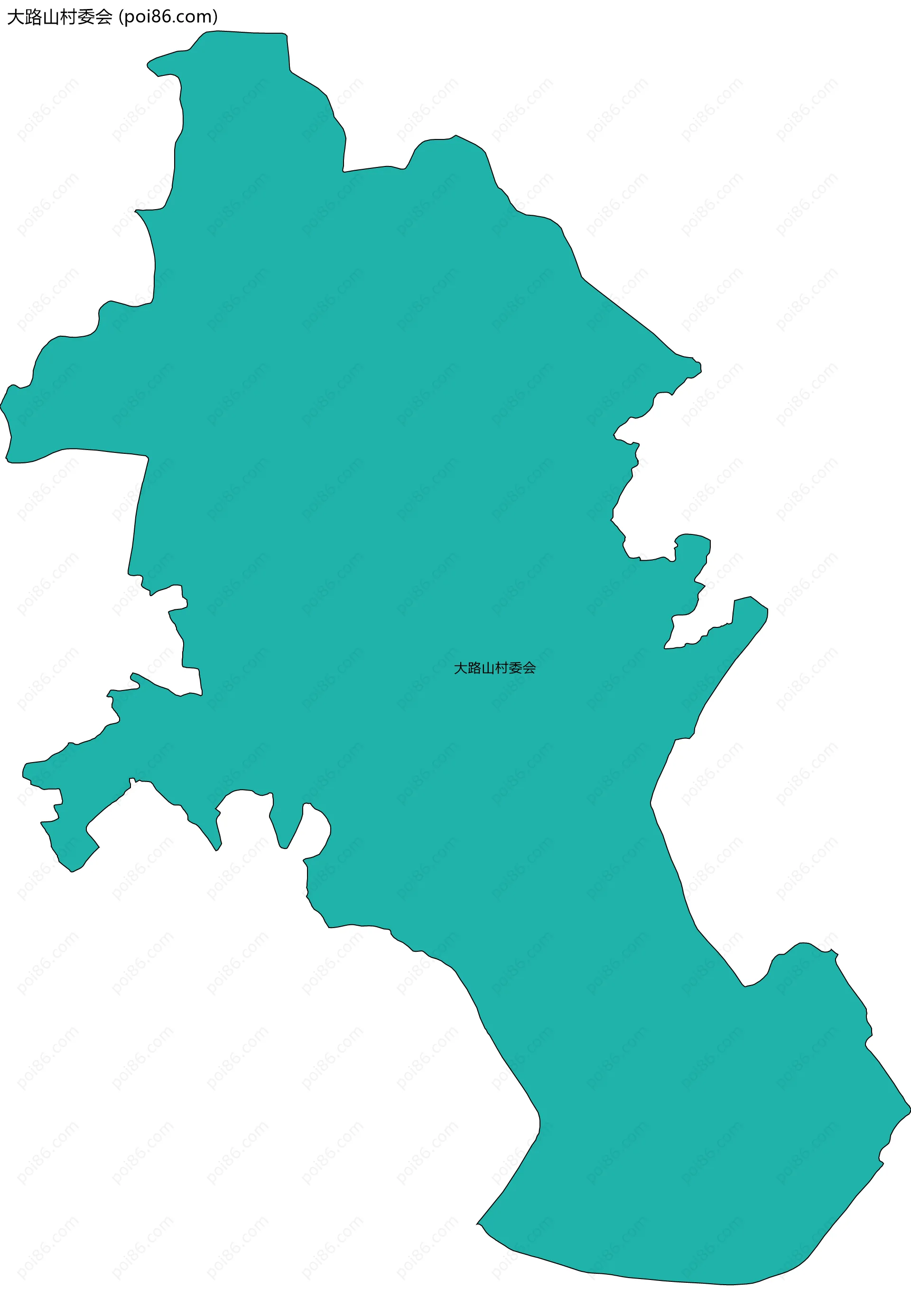 大路山村委会边界地图