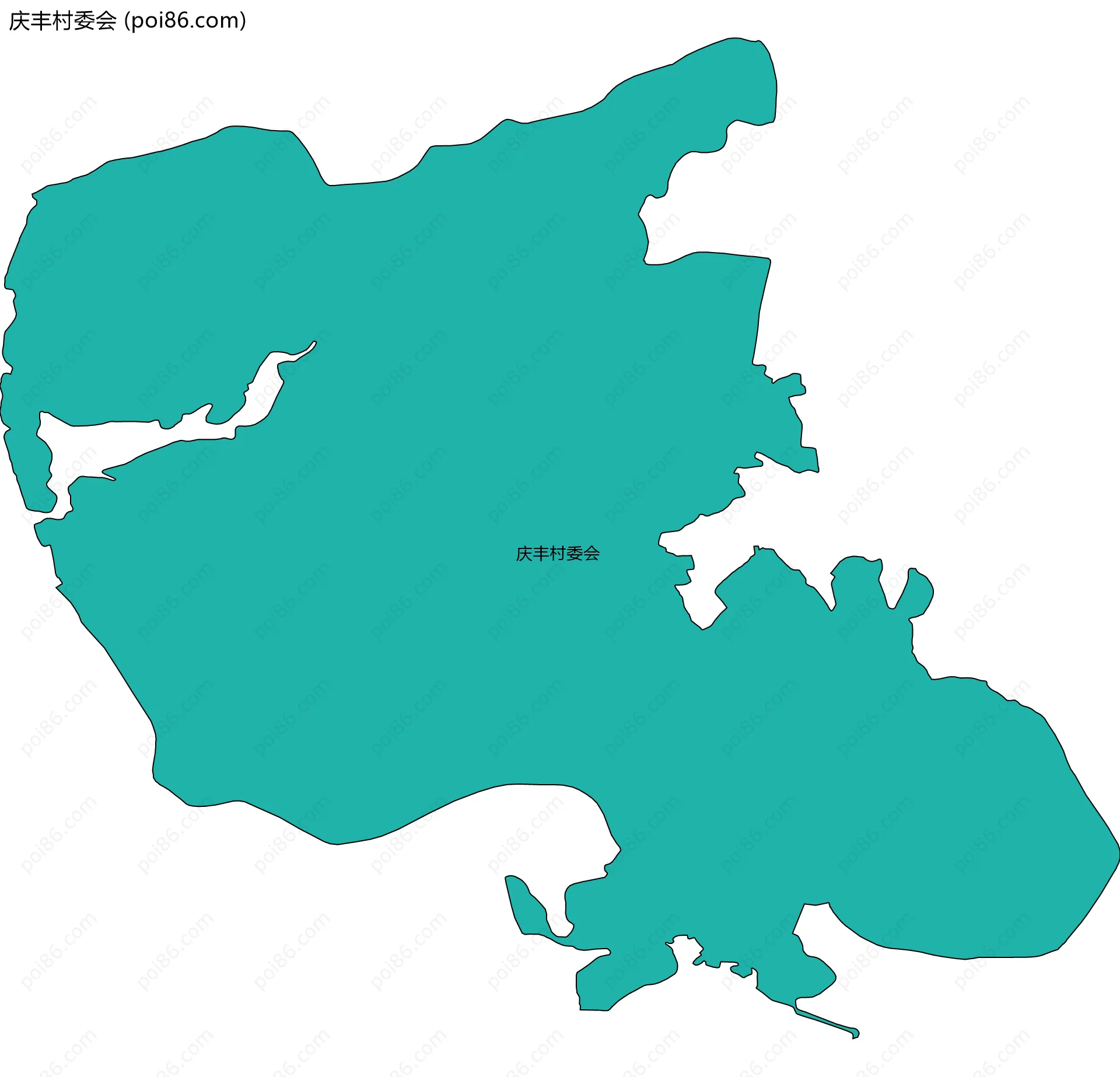 庆丰村委会边界地图