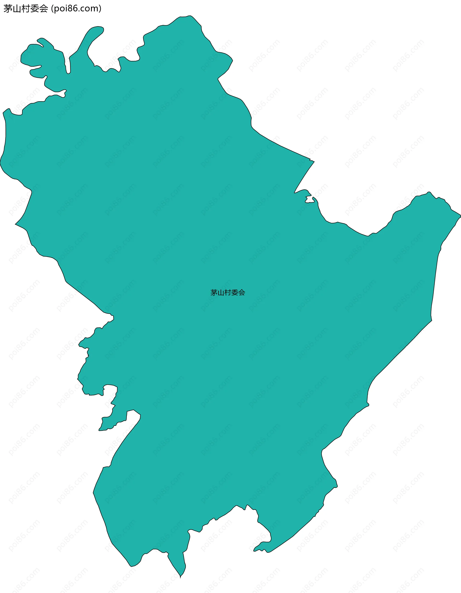 茅山村委会边界地图