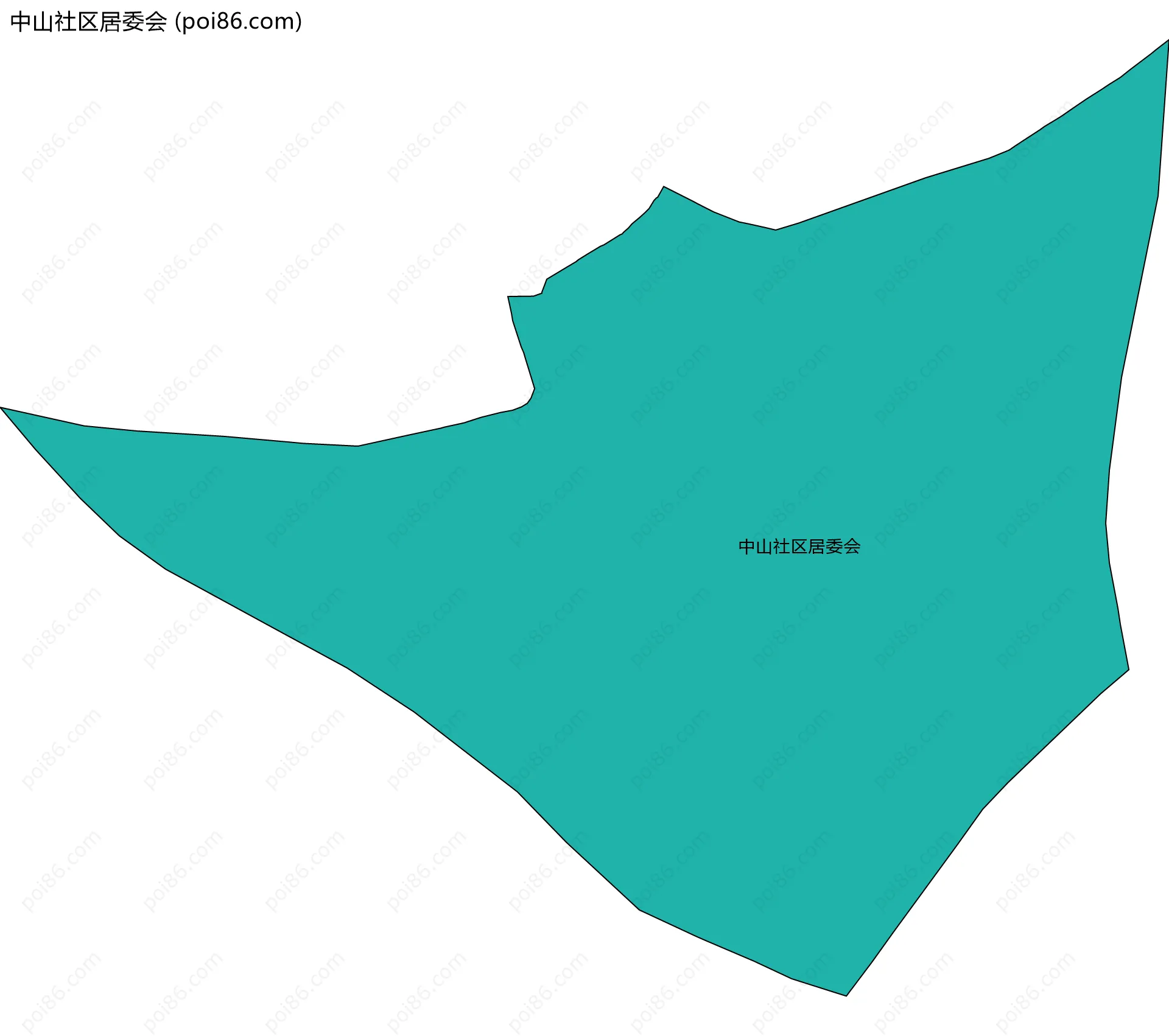 中山社区居委会边界地图
