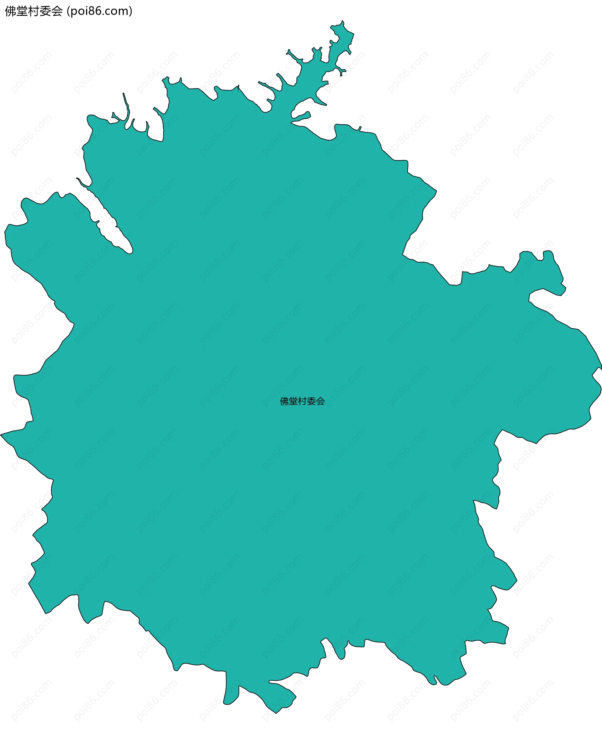 佛堂村委会边界地图