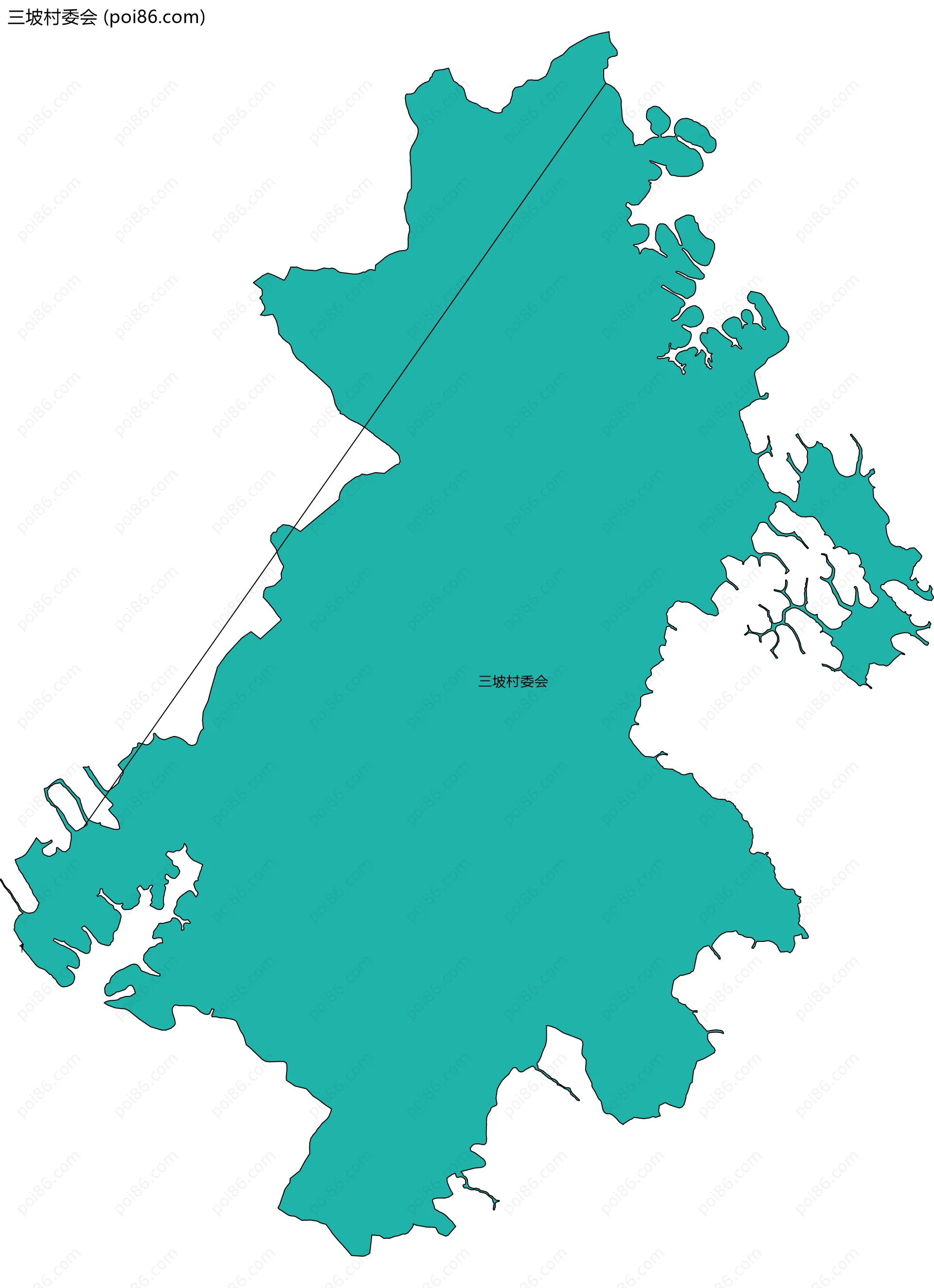 三坡村委会边界地图