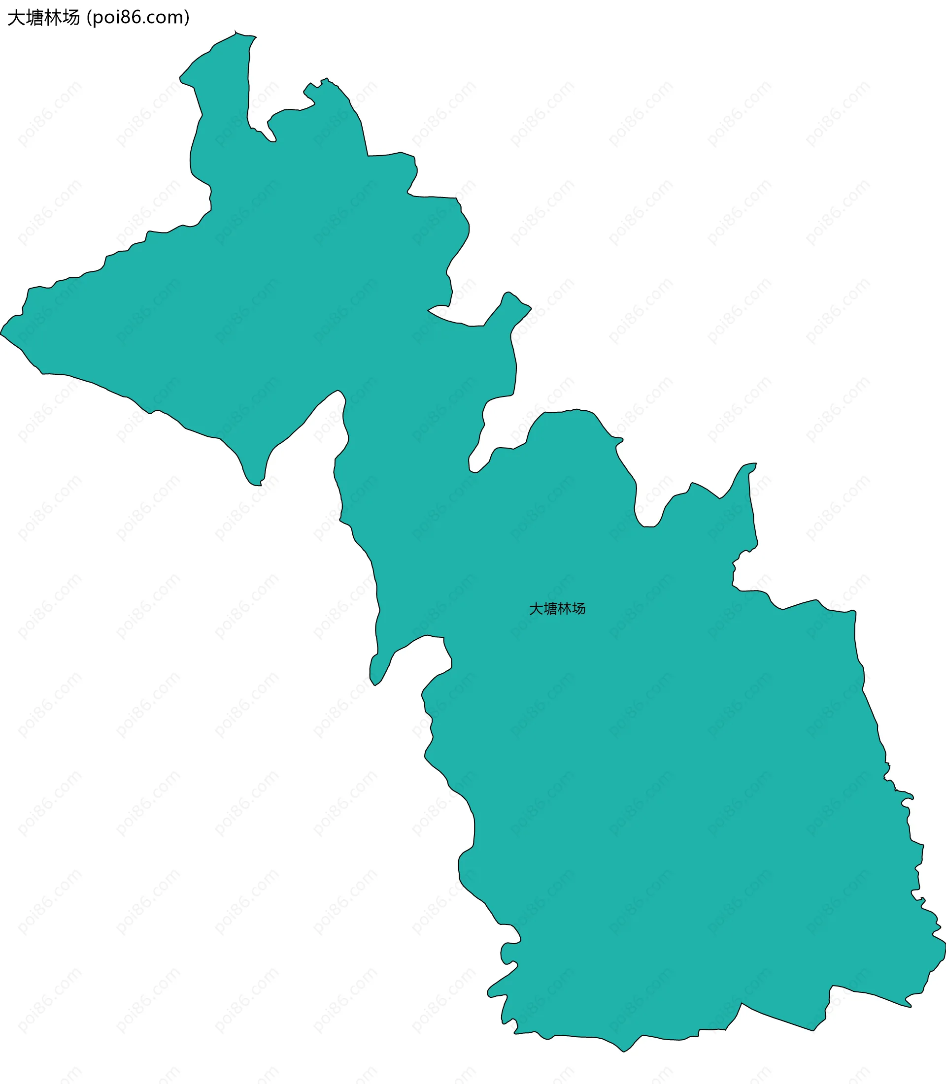 大塘林场边界地图
