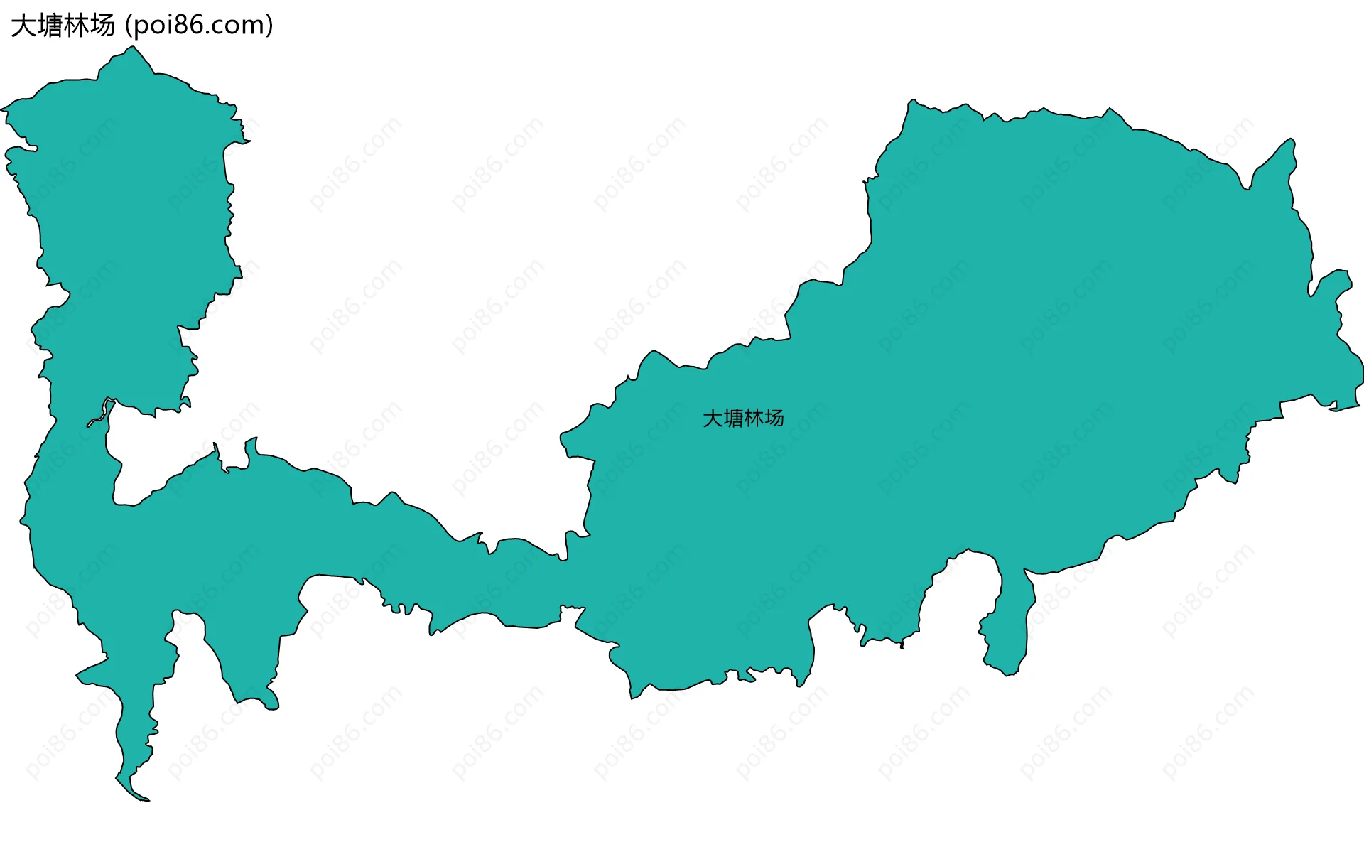 大塘林场边界地图