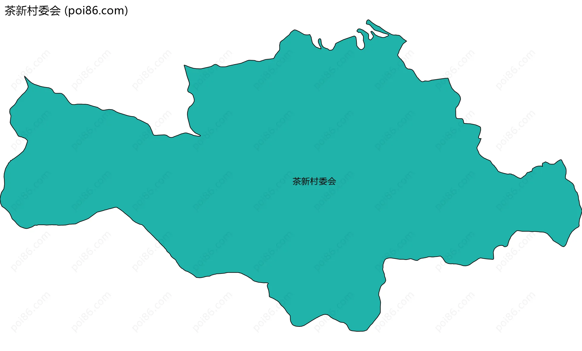 茶新村委会边界地图