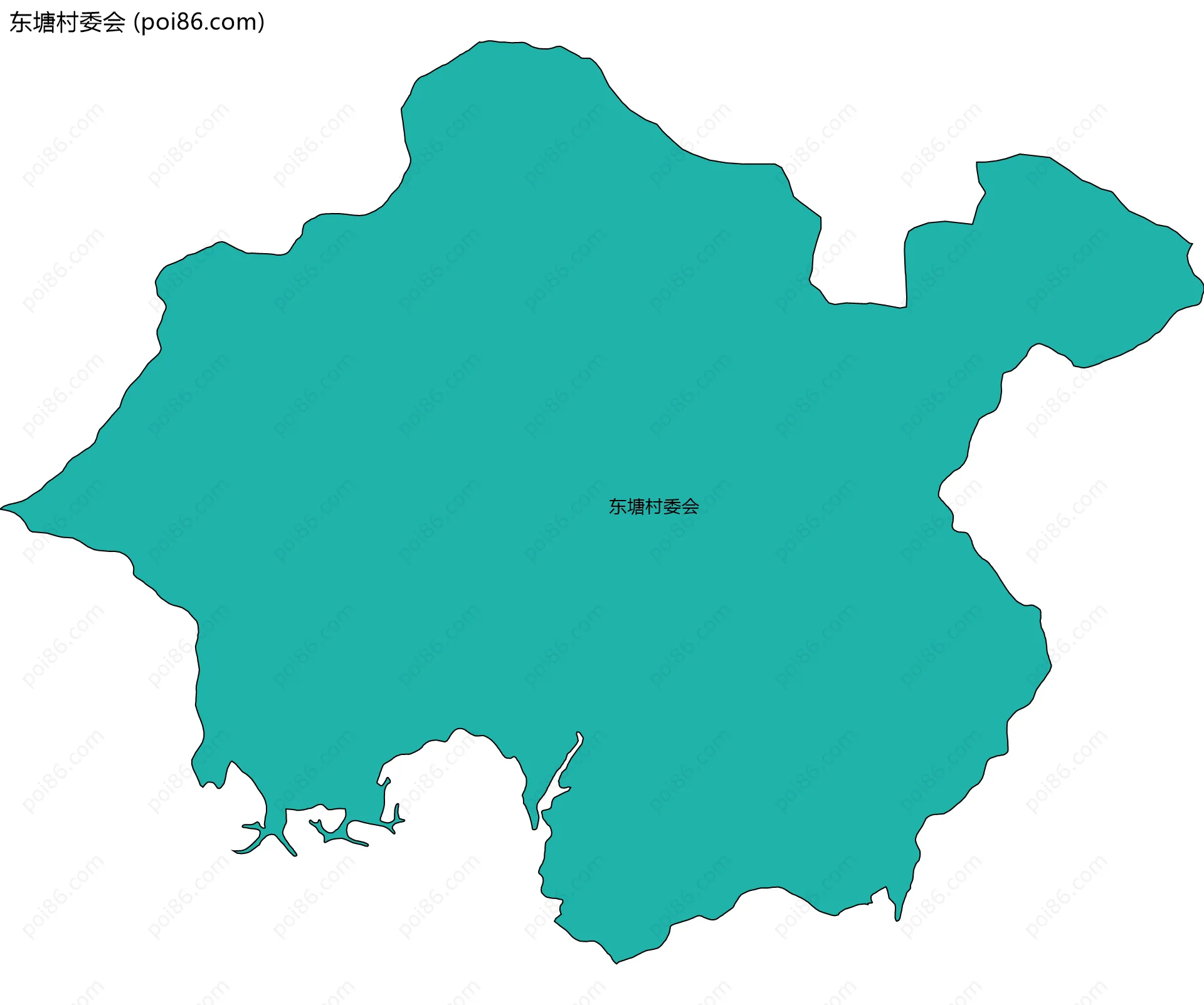 东塘村委会边界地图