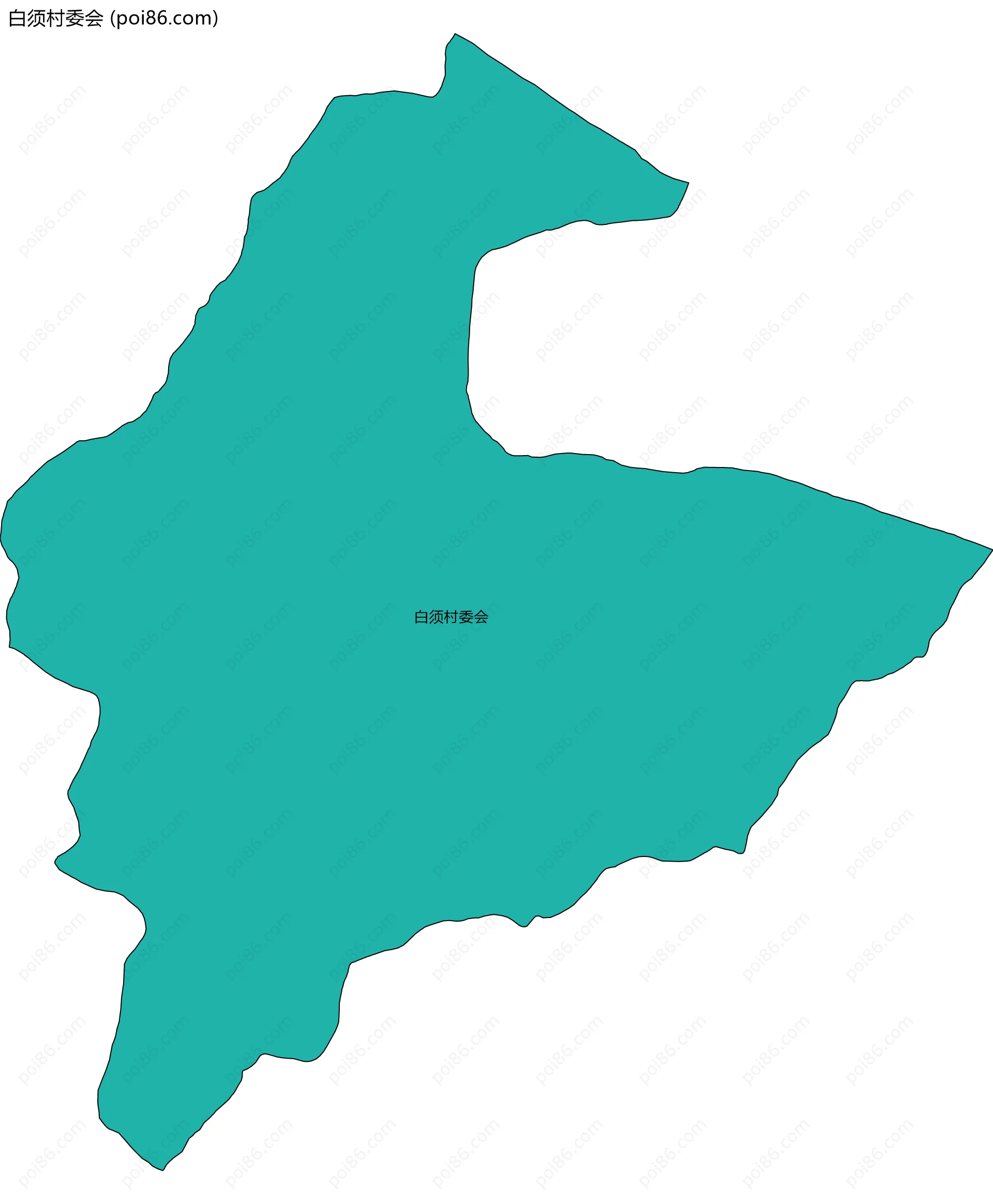 白须村委会边界地图