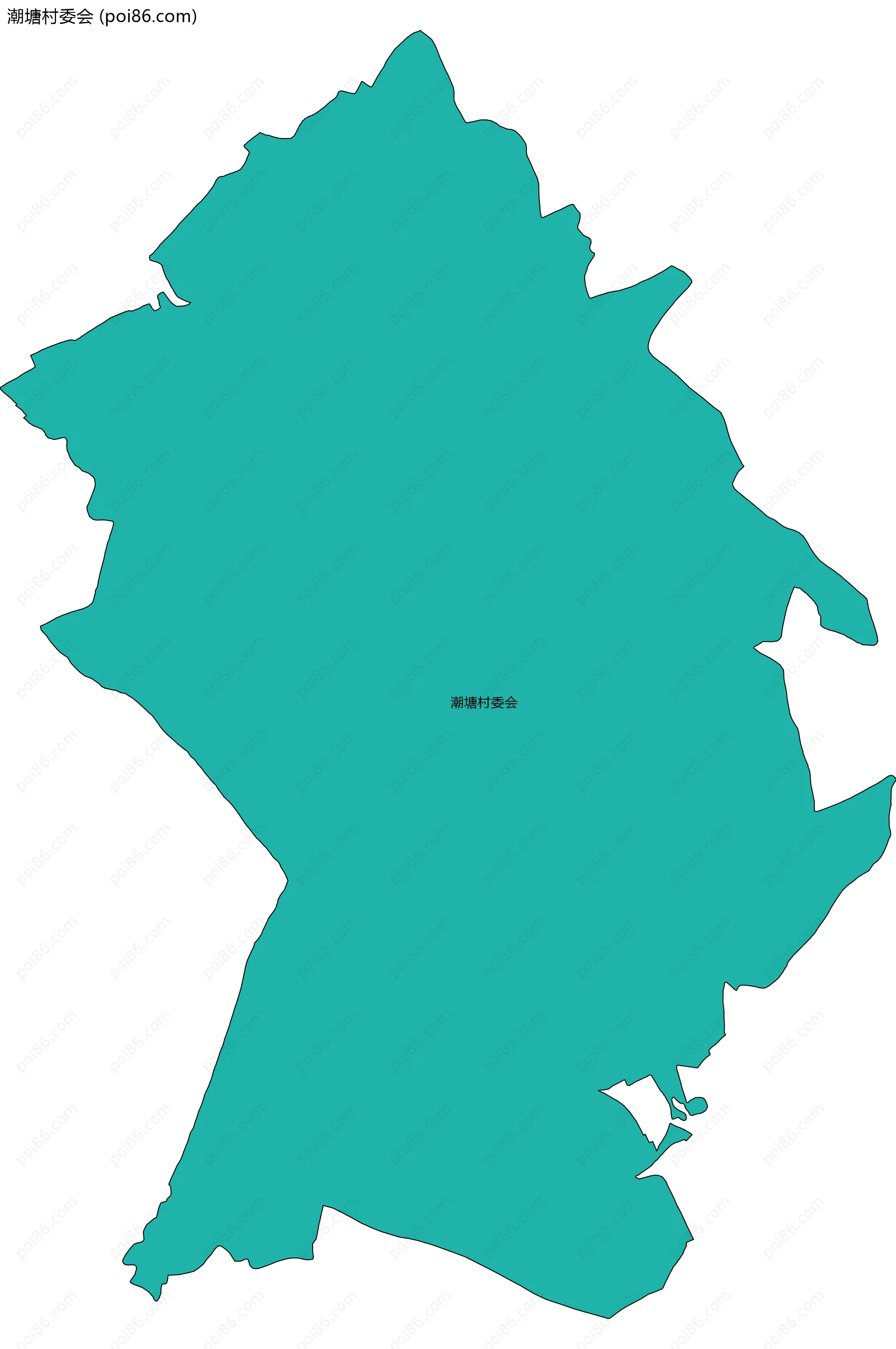潮塘村委会边界地图