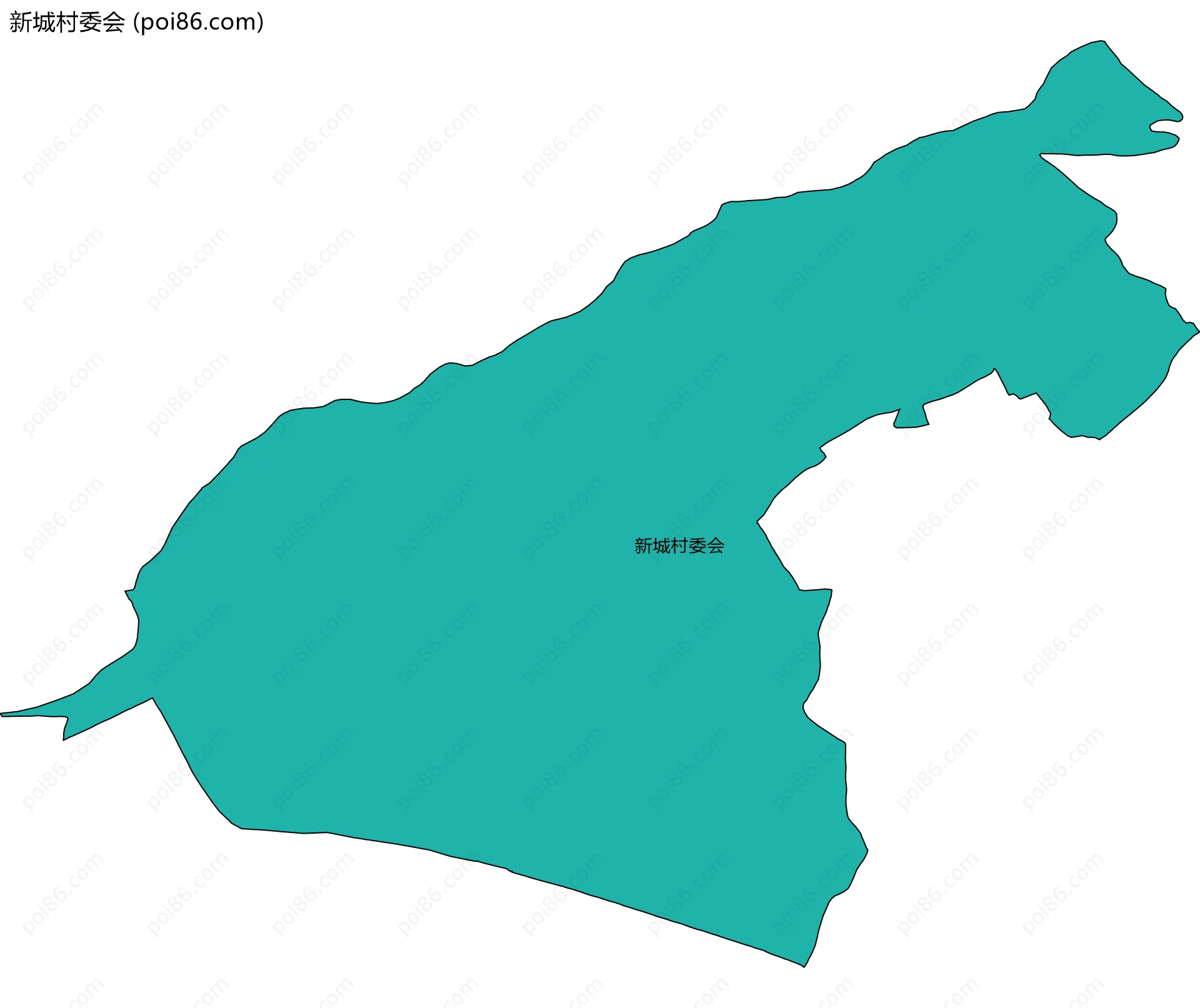 新城村委会边界地图