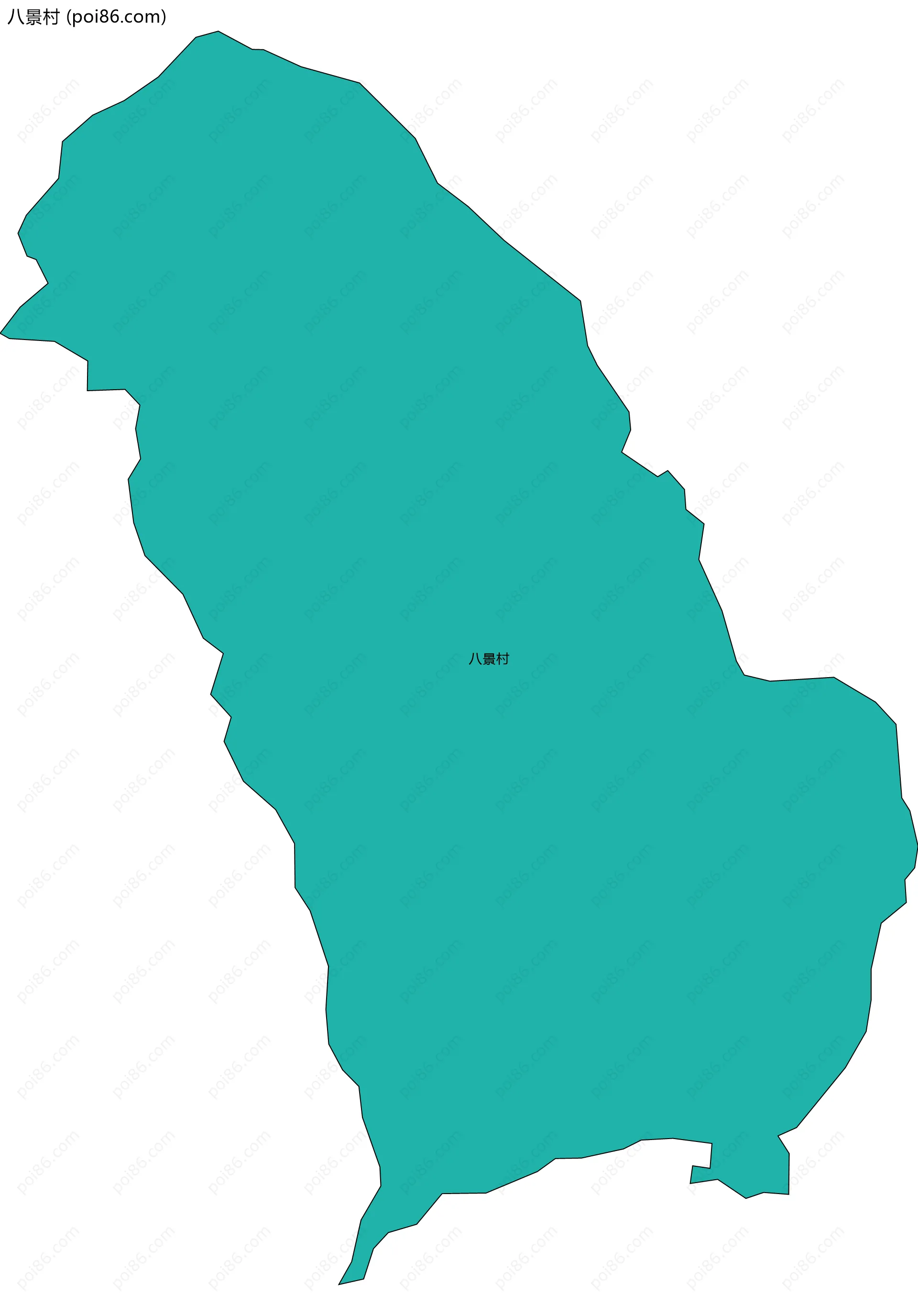 八景村边界地图