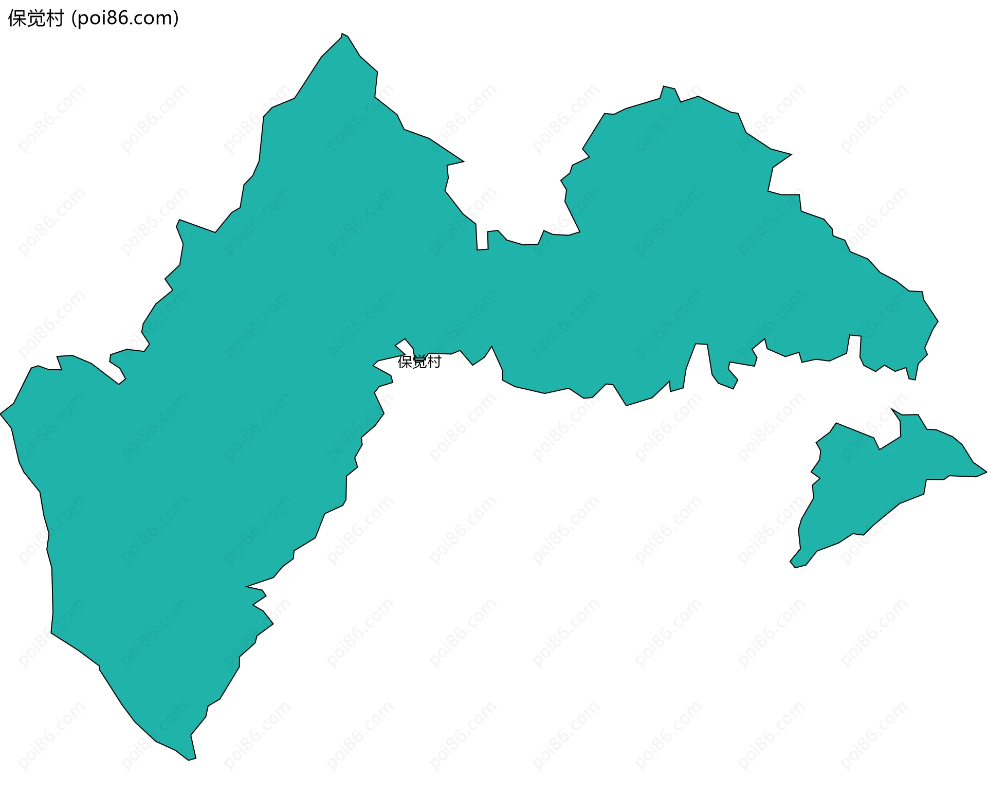 保觉村边界地图