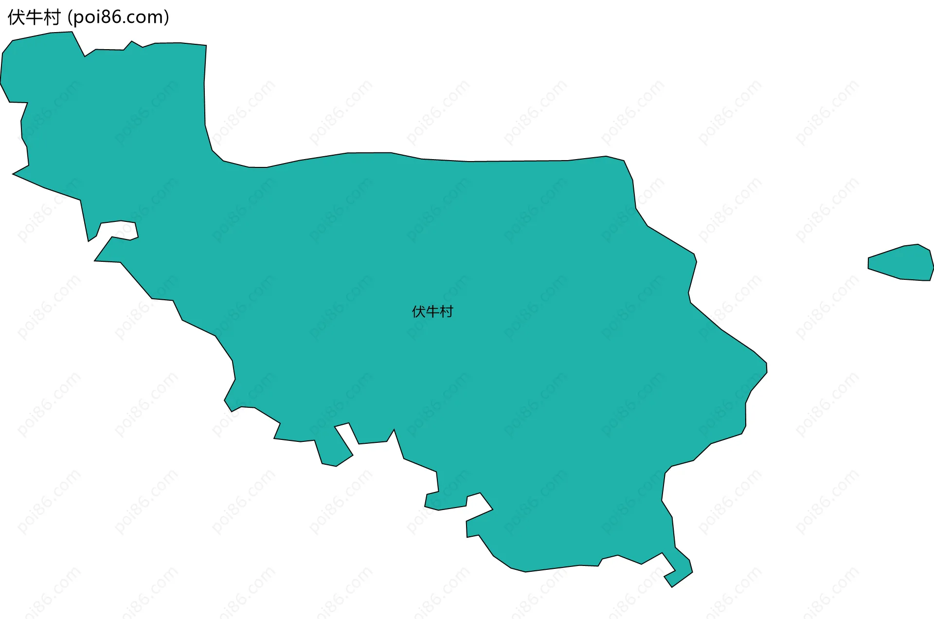 伏牛村边界地图