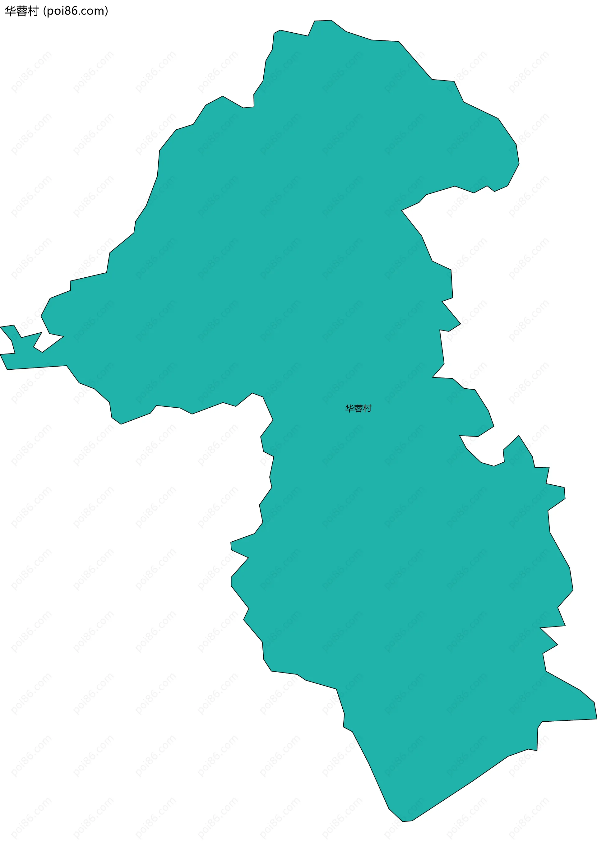 华蓉村边界地图