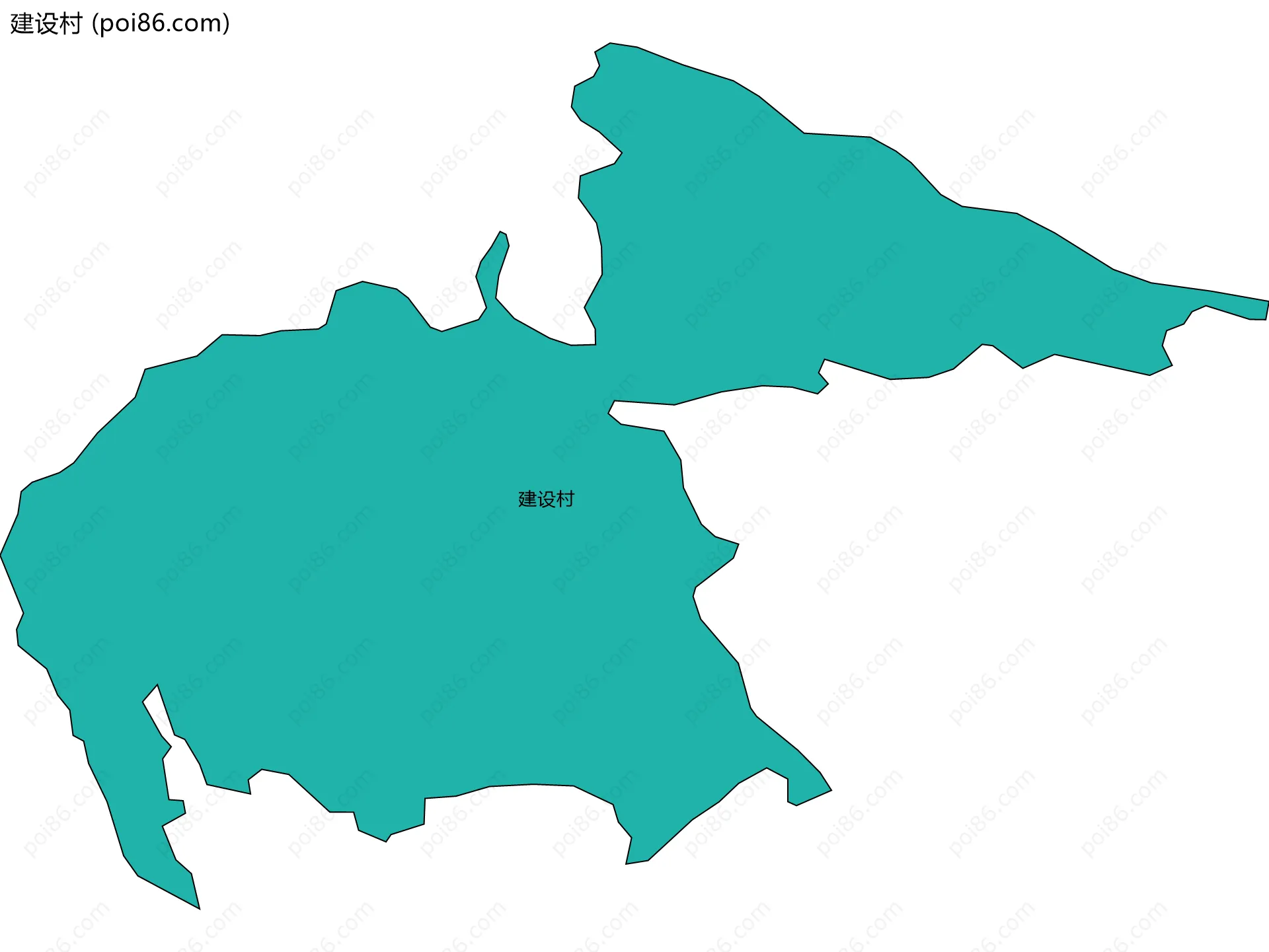 建设村边界地图