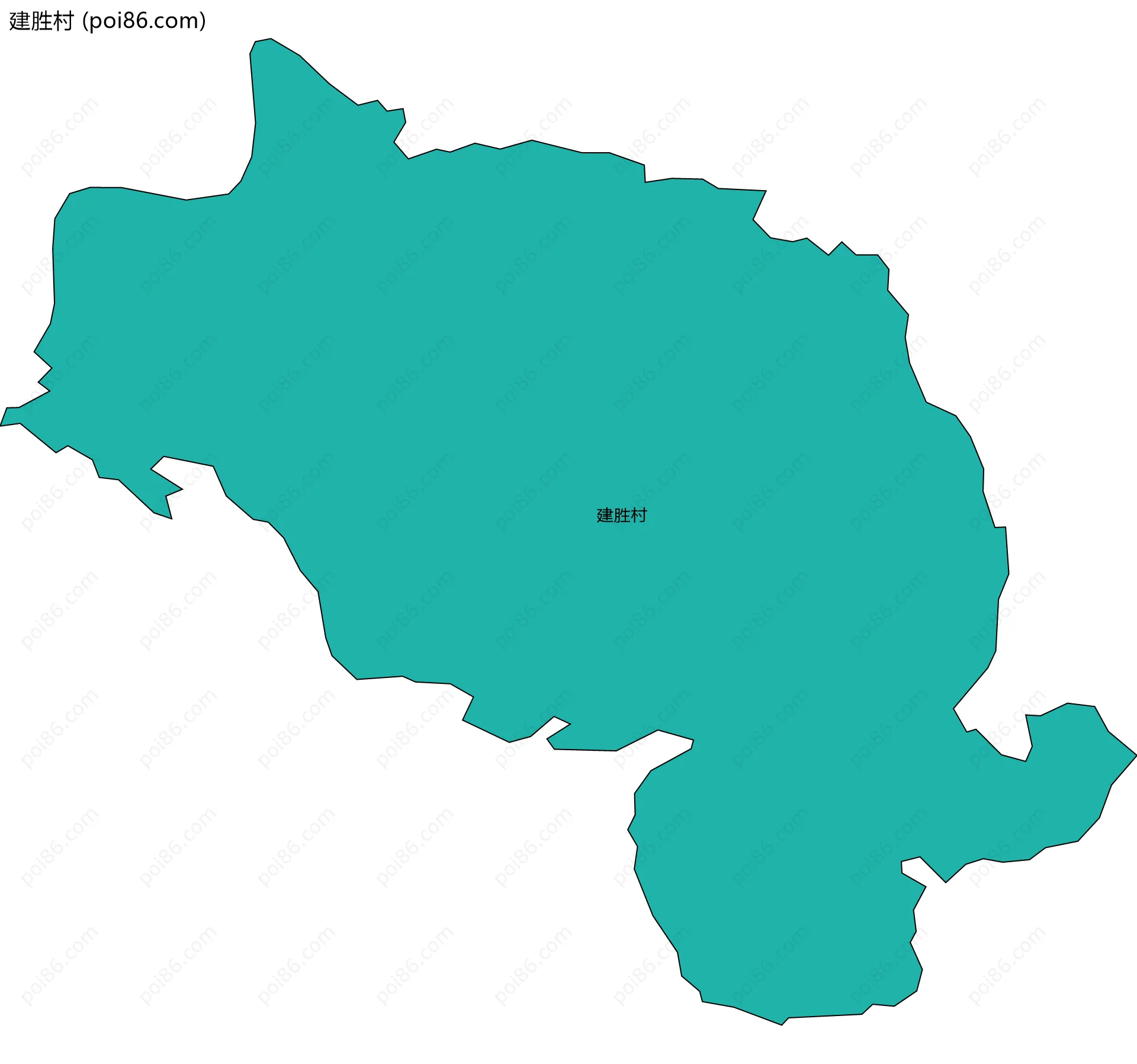 建胜村边界地图