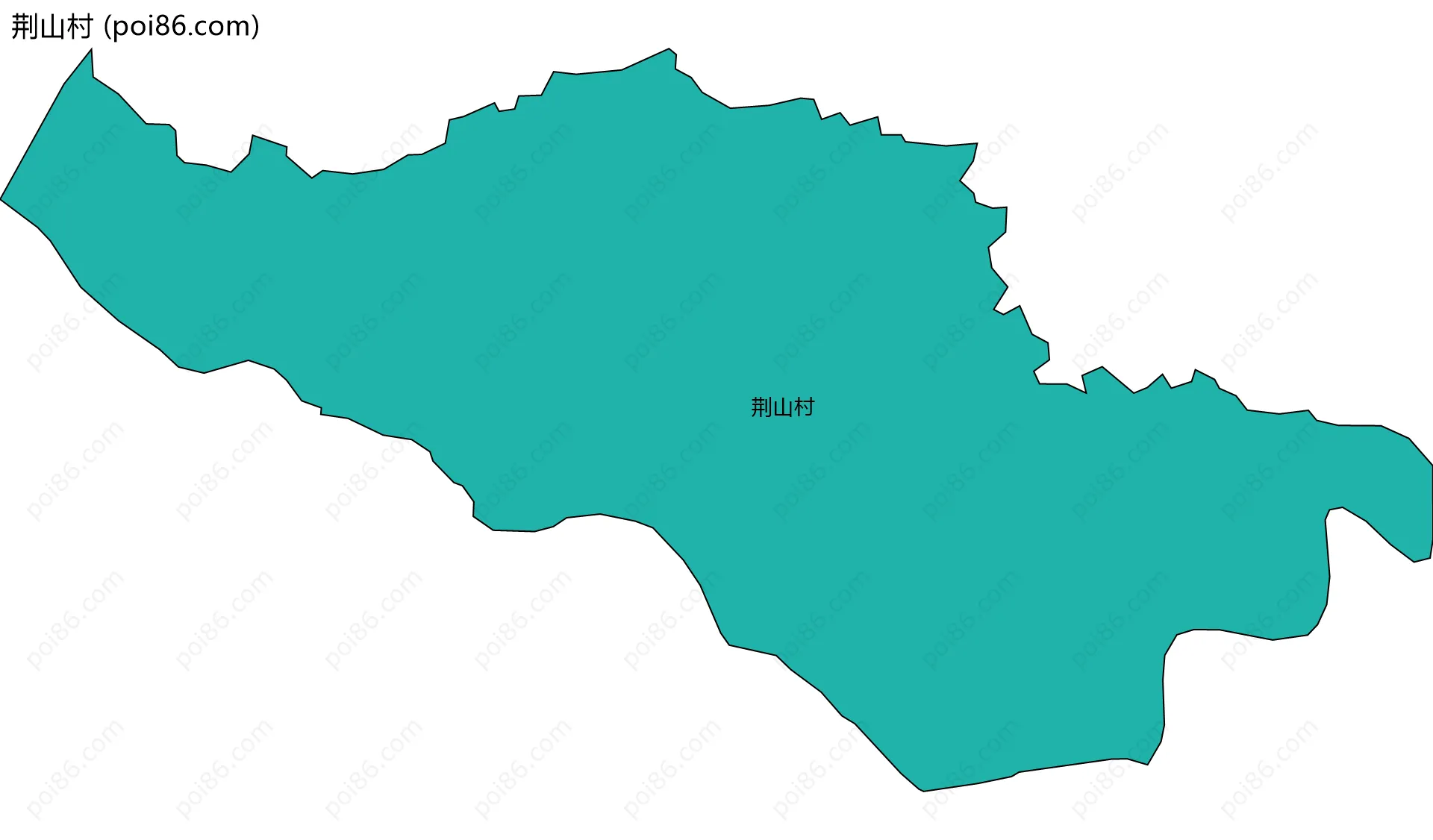 荆山村边界地图