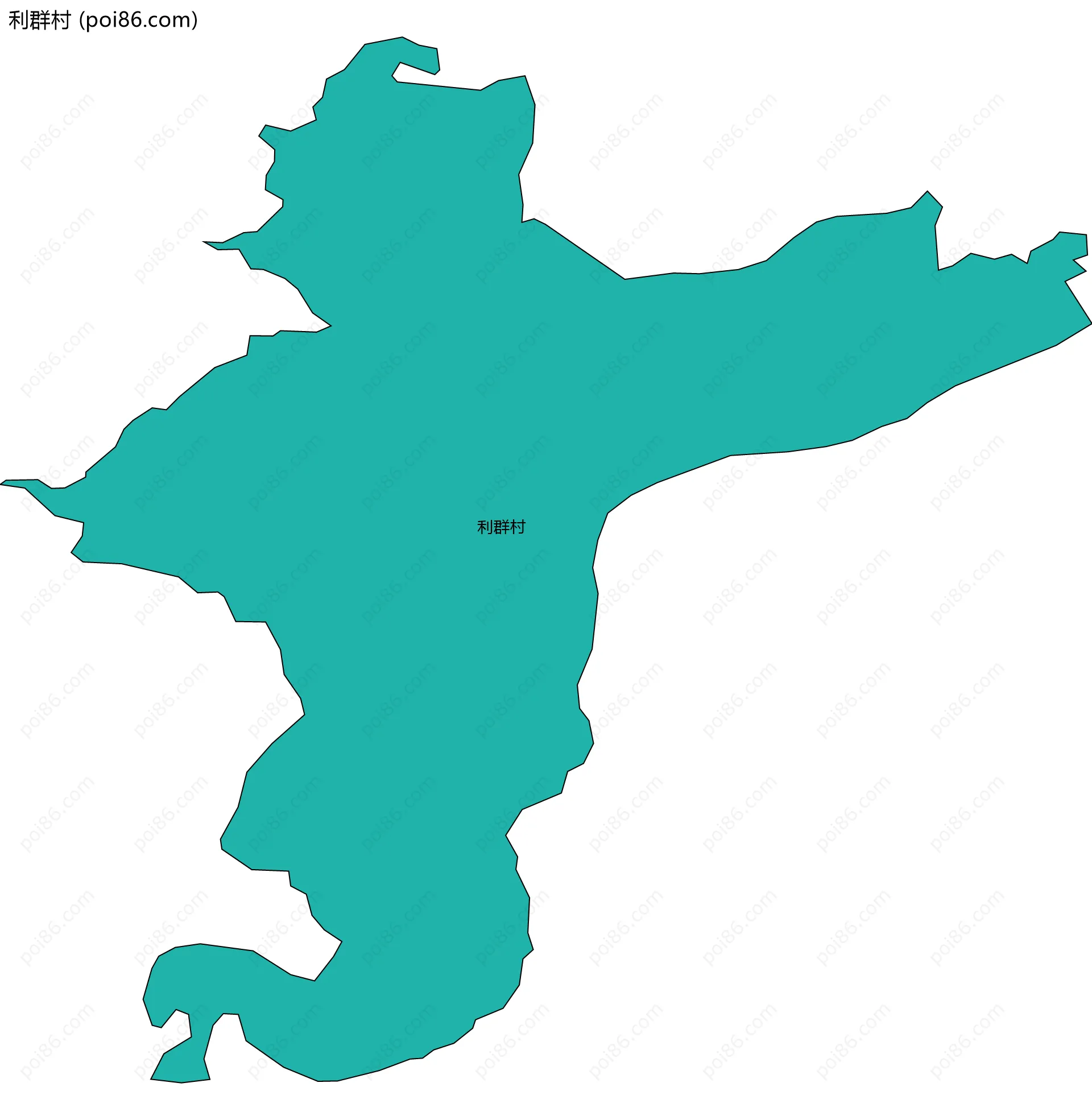 利群村边界地图