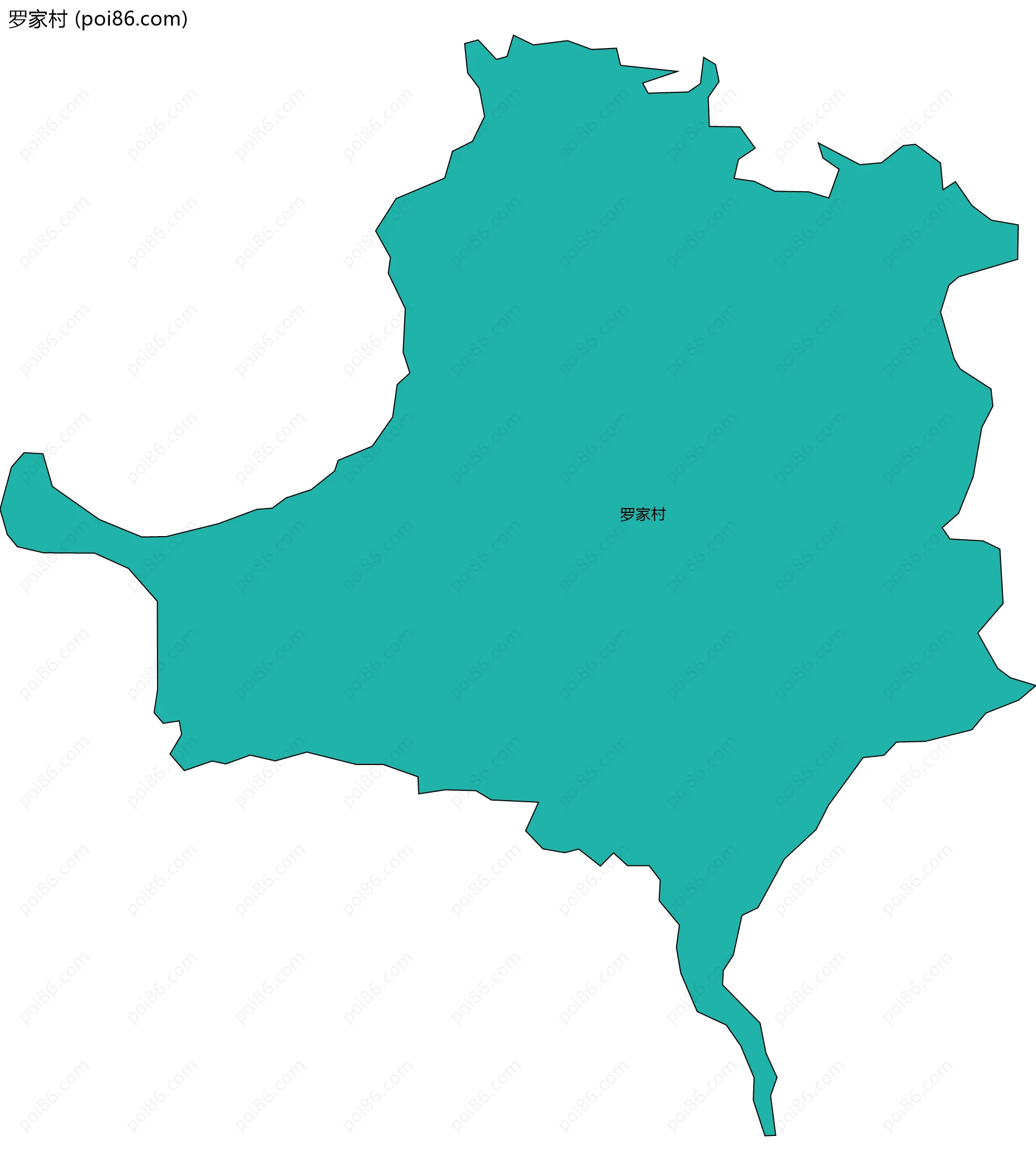 罗家村边界地图