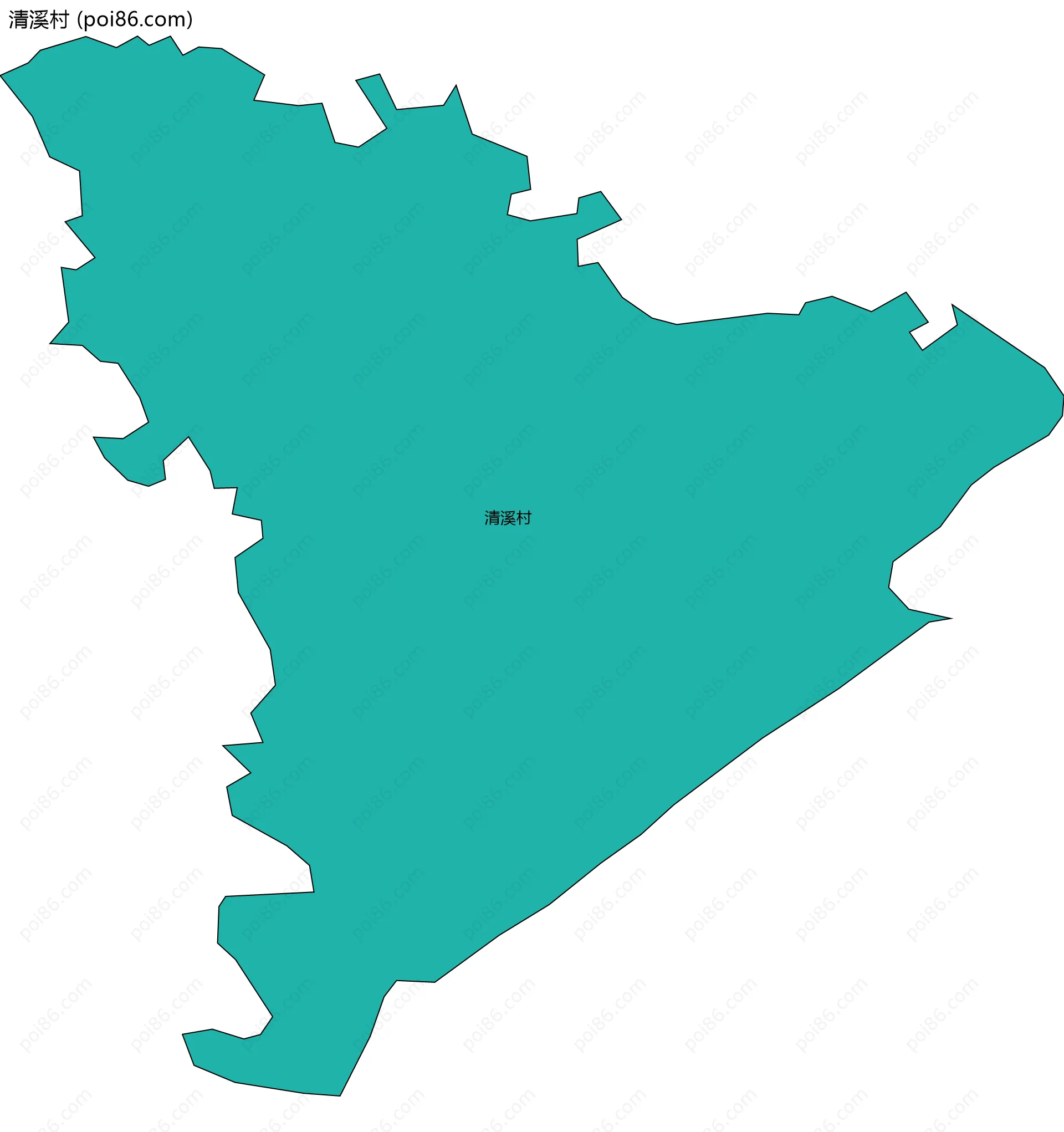 清溪村边界地图