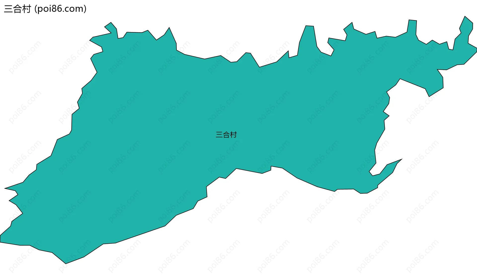 三合村边界地图