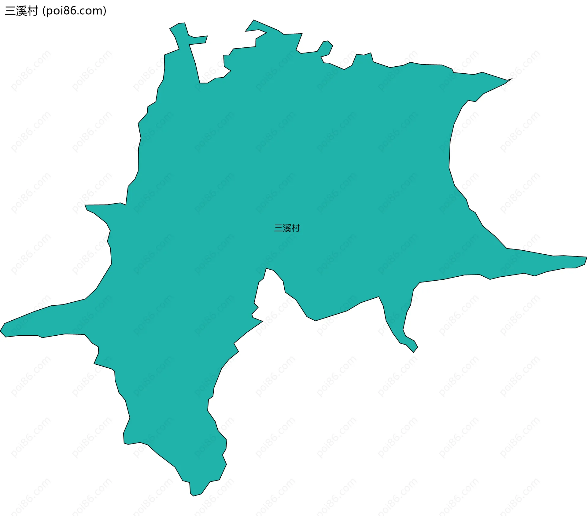 三溪村边界地图